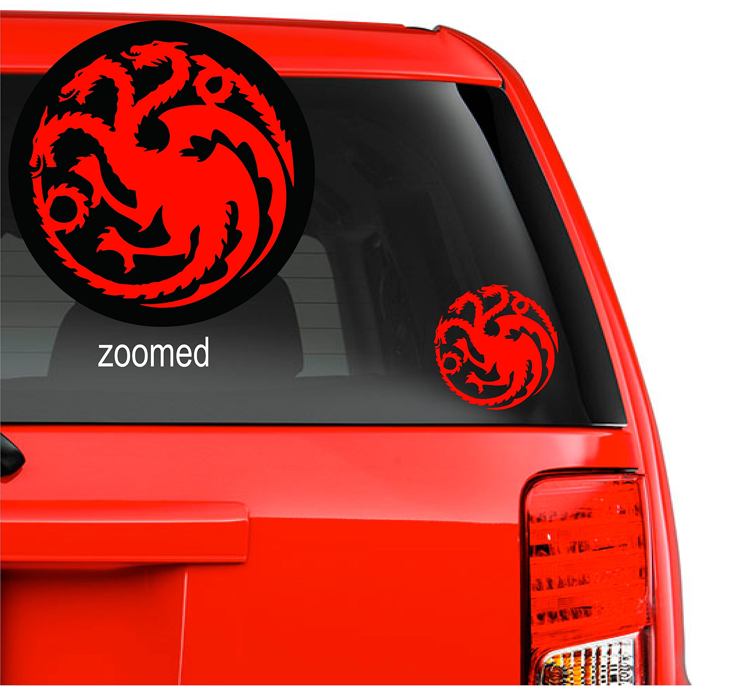 Game of Thrones House Targaryen Logo Vinyl Sticker - 5.5 Inch Red Dragon Sigil Decal for Car, Laptop, Water Bottle | HBO Official Merchandise | Perfect for Fans, Gifts & Collectibles