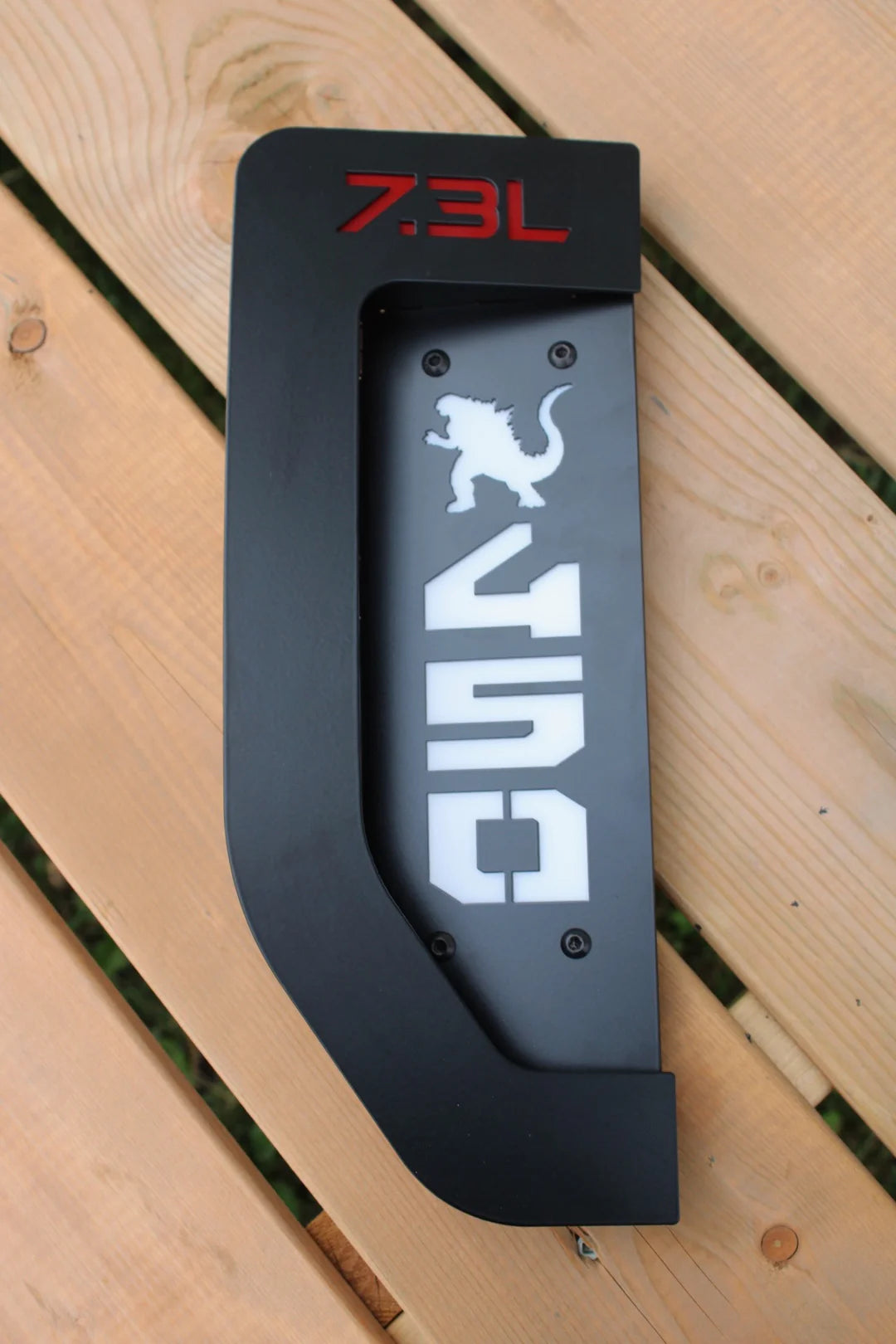 Godzilla Illuminated Fender Badge Replacement for 2017-2022 Ford Super Duty - Custom LED Emblem for Truck & Off-Road Enthusiasts