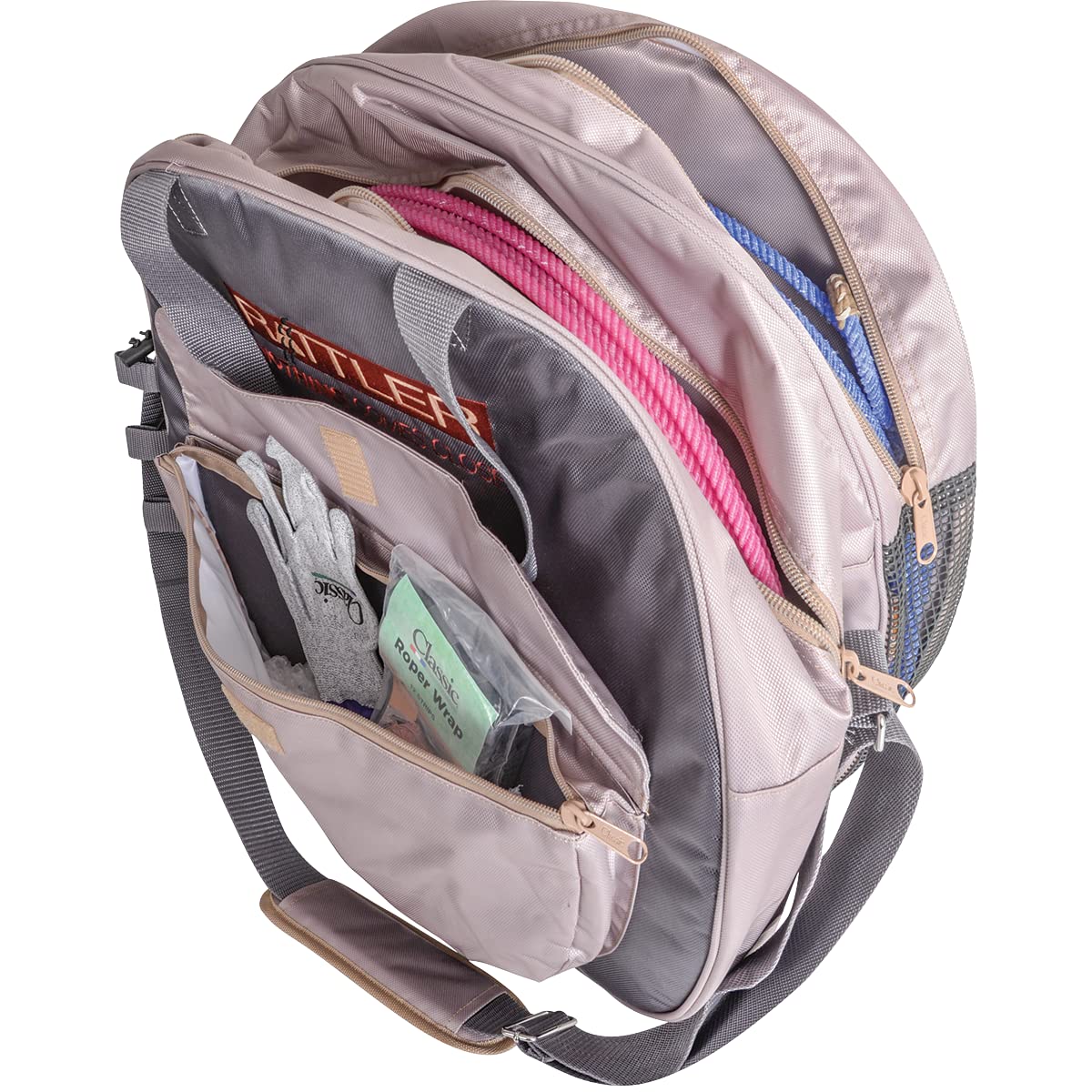 Rattler Deluxe Rope Bag for Rock Climbing & Outdoor Sports - Durable Grey/Tan Gear Storage for Gym, Hiking & Camping Accessories