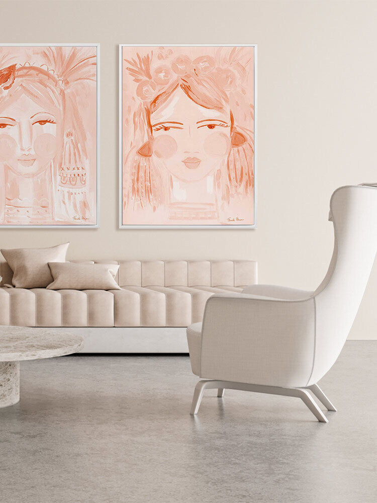 Expressive Peach Canvas Art Print - Vibrant Wall Decor for Living Room, Bedroom & Office - Perfect for Home & Office Decor
