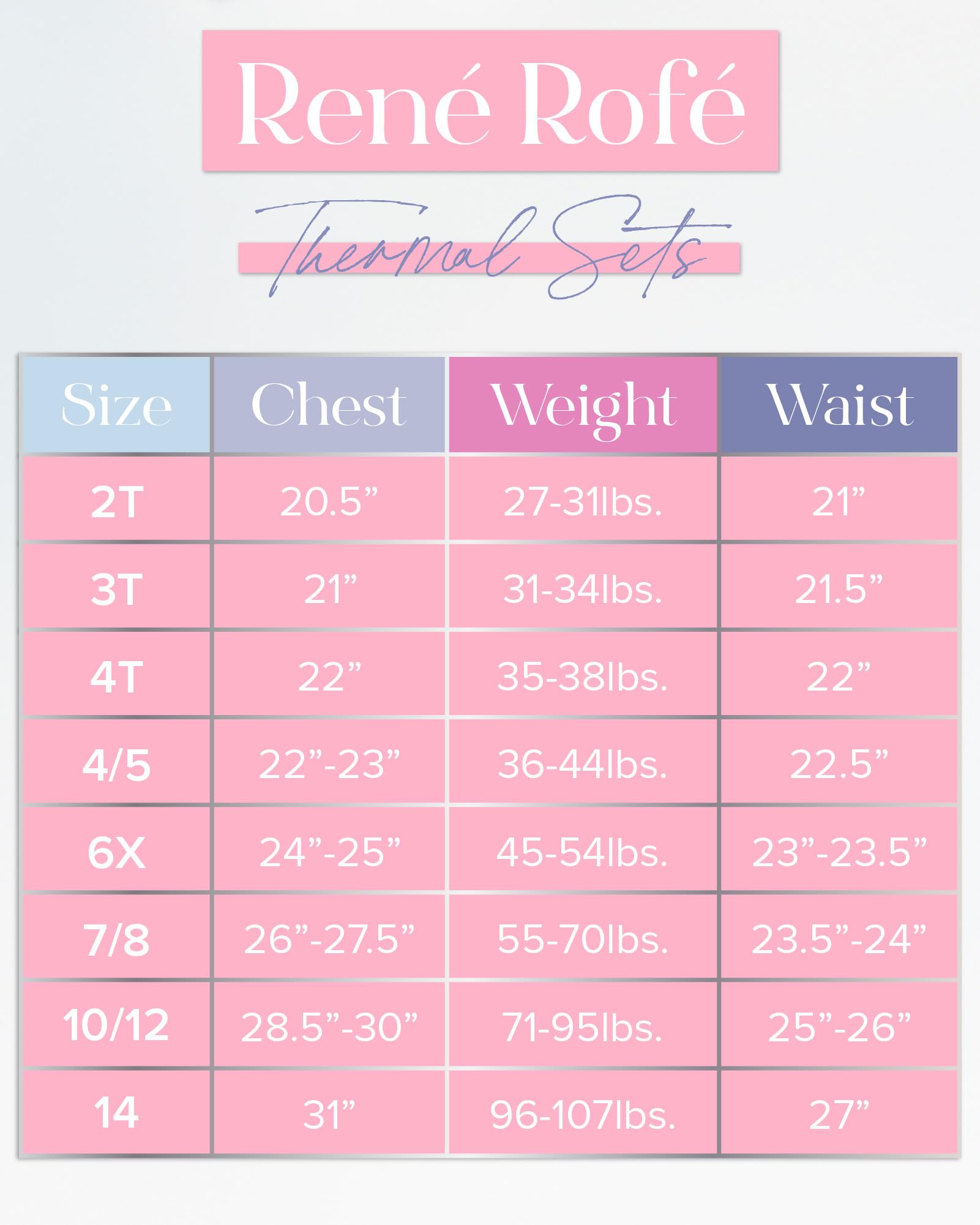 Rene Rofe Girls' Thermal Underwear Set - 2 Piece Waffle Knit Top & Long Johns for Cold Weather (2T-16) | Winter Base Layer for Outdoor Activities & School