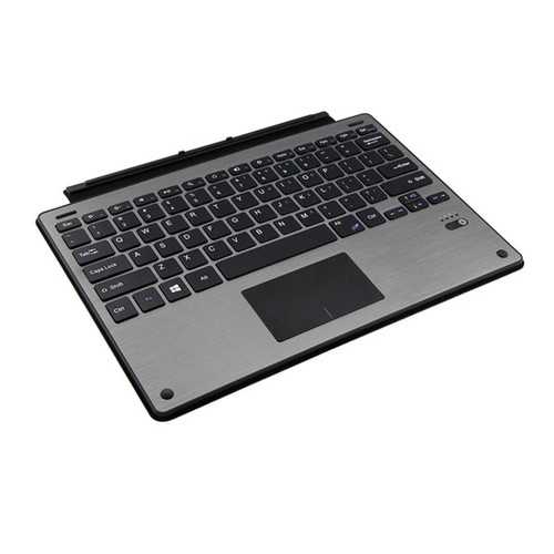 Premium Aluminum Bluetooth Keyboard with Leather Case for Microsoft Surface Pro 3/4 - Slim Wireless Keyboard for Office Work, Travel & Home Use