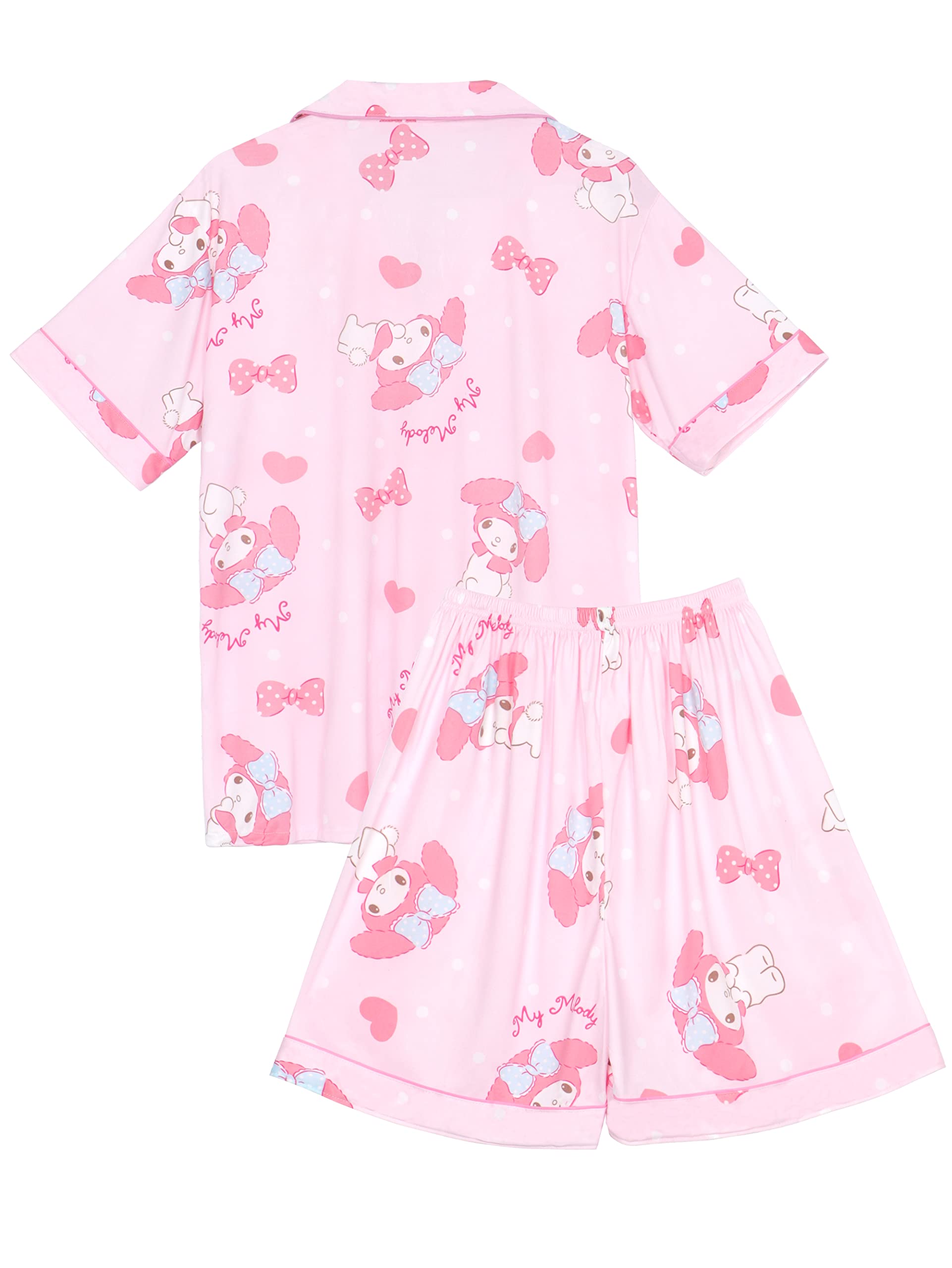Cute Cartoon Pajama Set for Women - Short Sleeve & Shorts | Sleepwear & Loungewear