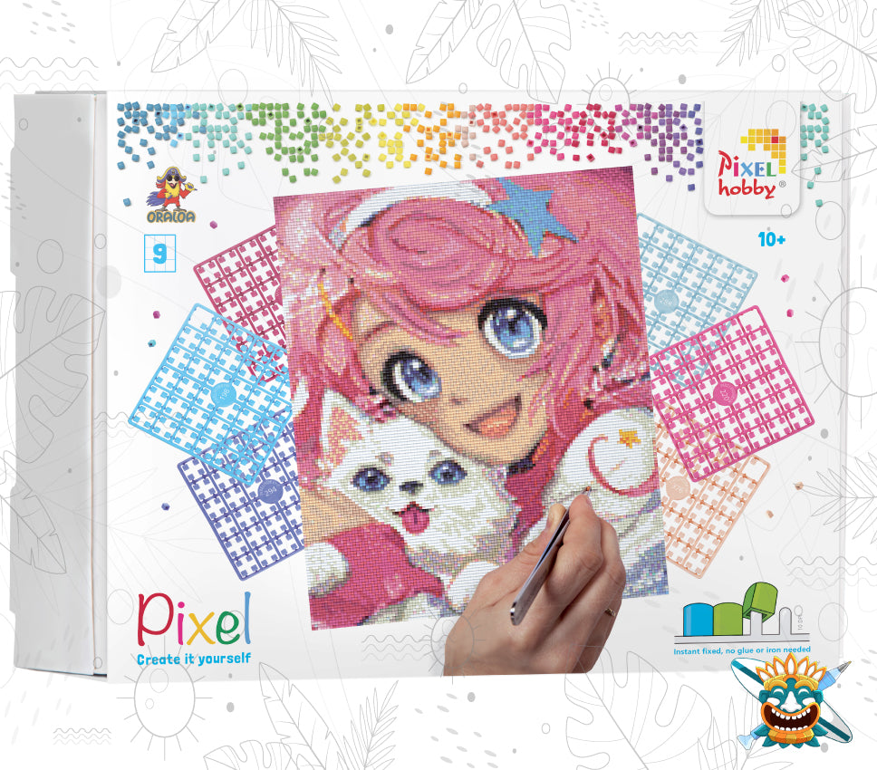 Pixel Hobby Oraloa Friends for Life - DIY Pixel Art Kit for Kids & Adults, Creative Craft Gift for Birthday & Christmas - Perfect for Home Decor, Classroom Activities & Stress Relief