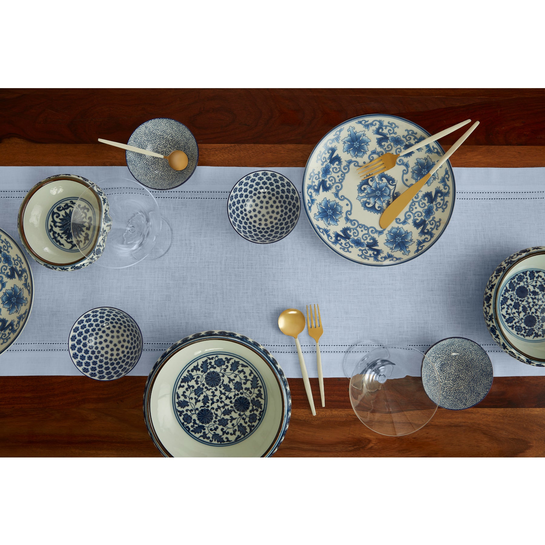 Premium Linen Double Hemstitch Table Runner - Elegant Dining Decor for Weddings, Parties & Home Decor
