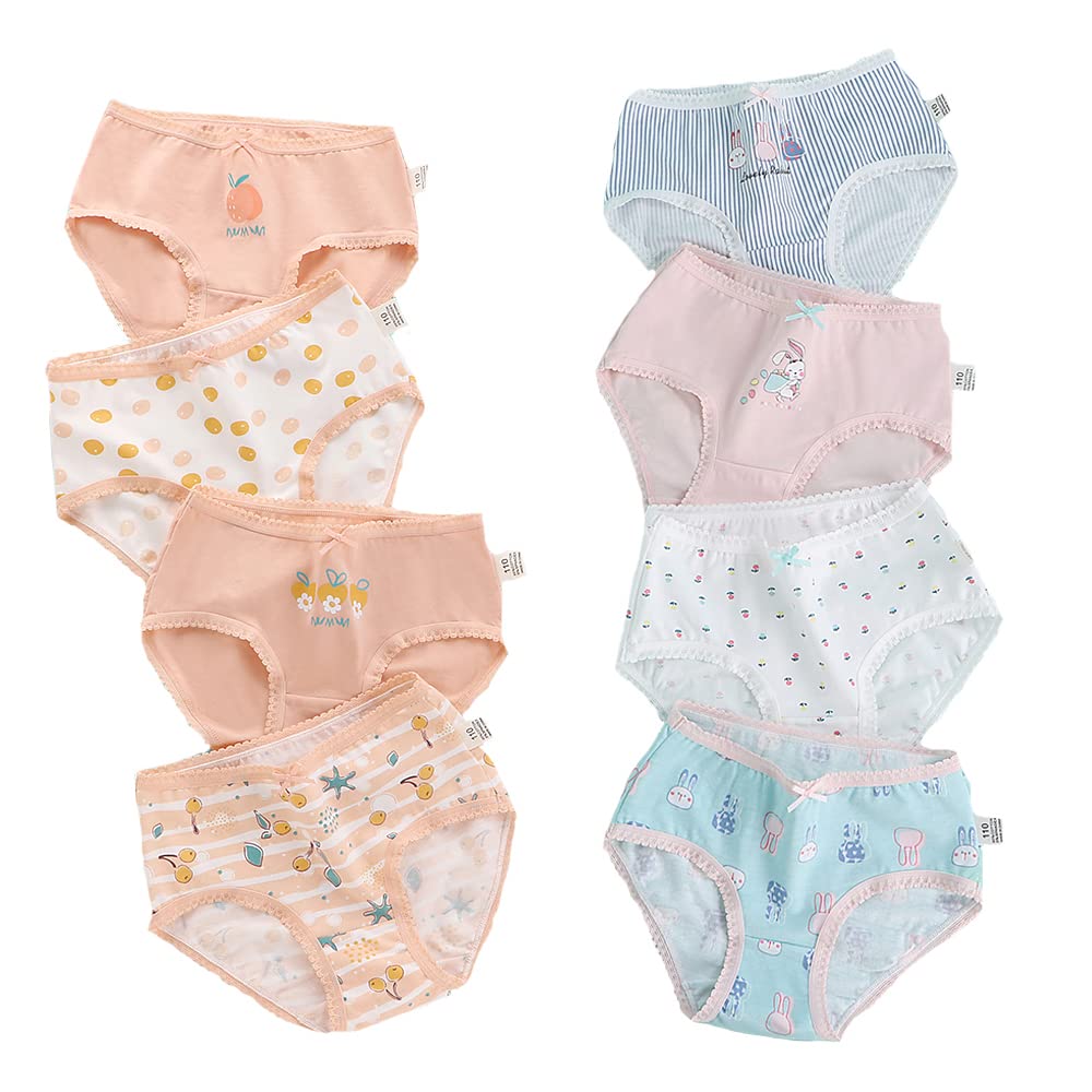 Benetia Girls' Cotton Underwear 4-Pack - Soft Breathable Panties for Kids, Comfortable Everyday Wear for School & Play