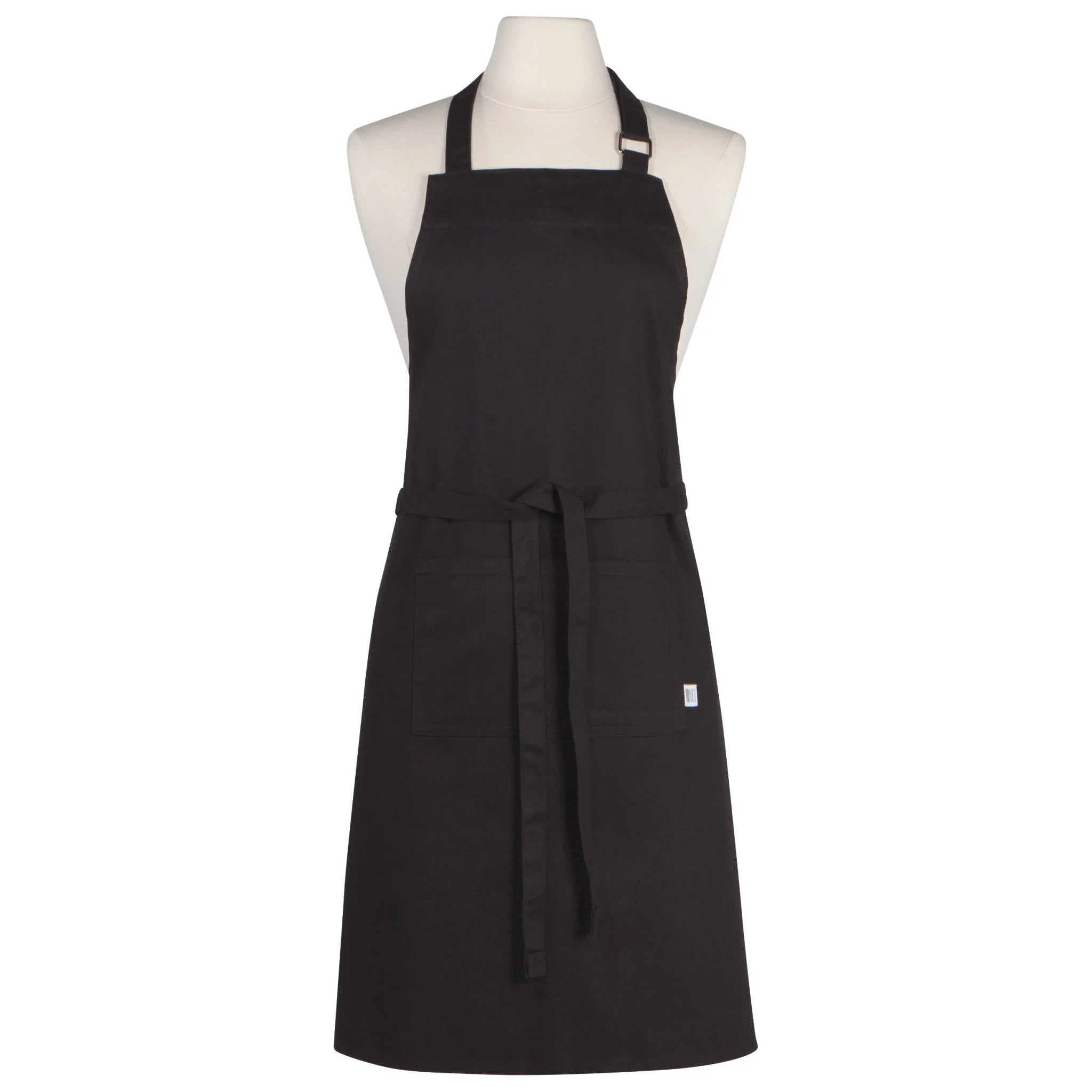 Premium Black Cotton Chef's Apron for Cooking & Baking - Professional Kitchen Apron with Adjustable Neck Strap & Pockets - Ideal for Home Chefs, BBQ, Grilling & Restaurant Use