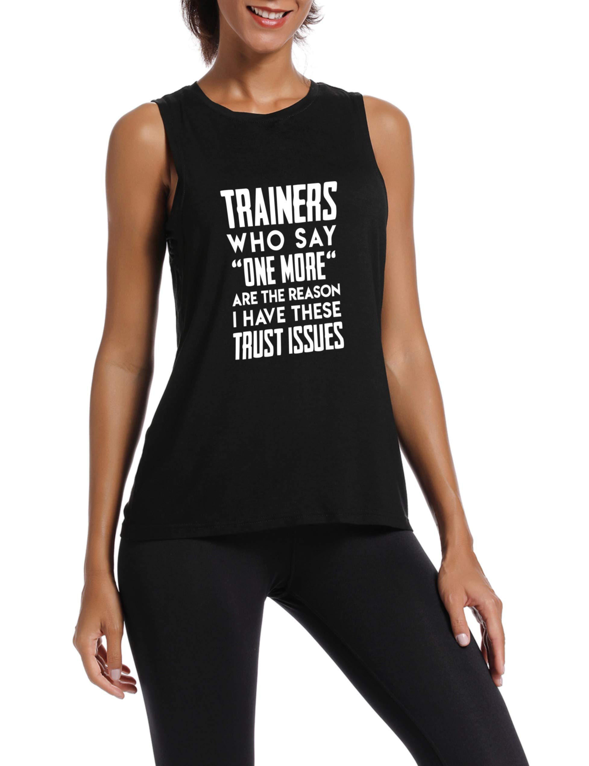 Funny Workout Tank Tops for Women - Sleeveless Racerback Gym Shirts with Motivational Sayings | Perfect for Fitness, Yoga & Running