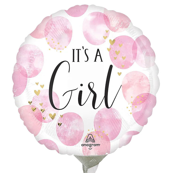 2 Pack Girl Birthday Balloons - Colorful Latex Balloons for Birthday Parties, Baby Showers & Gender Reveal Celebrations