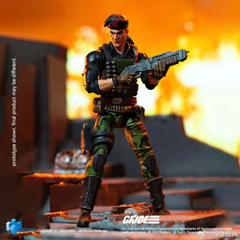 PRE-ORDER Hiya Toys 1/18 Scale 4-Inch G.I. Joe Flint Action Figure - Collectible Military Soldier Character Model for Display & Diorama Scenes