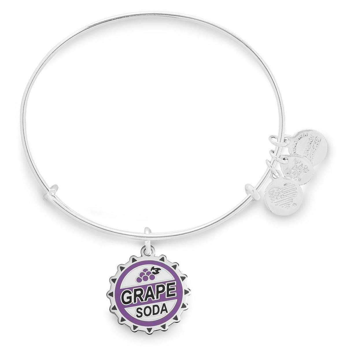 Alex and Ani Disney Pixar Up Grape Soda Charm Bangle Bracelet in Sterling Silver - Perfect for Disney Fans, Movie Lovers & Gift Giving
