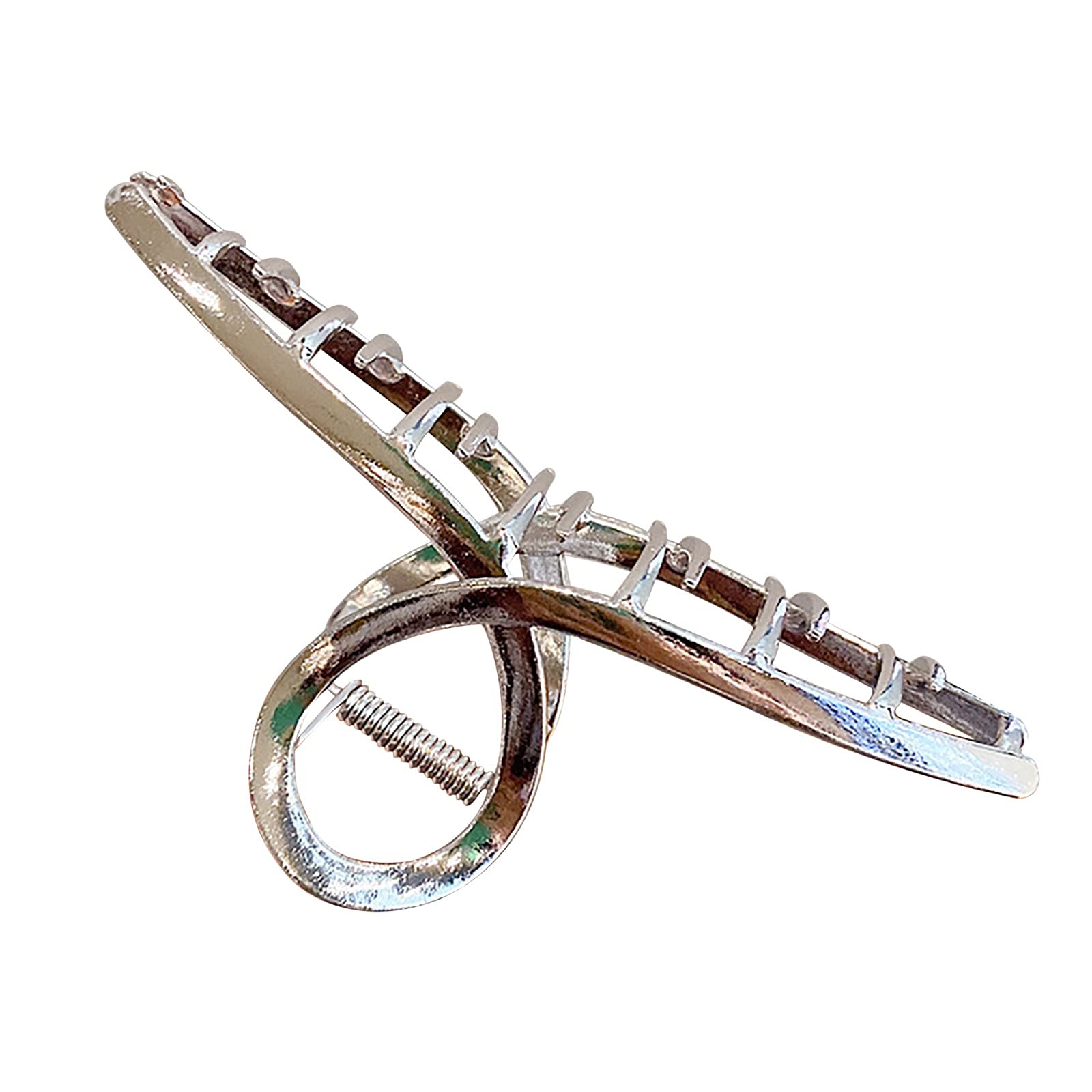 Gold Hair Barrette Clip - 1PC Strong Metal Non-Slip Hair Clip for Women, No Crease Hair Accessory for Updos, Ponytails & Everyday Styling - Perfect for Work, Weddings & Special Occasions