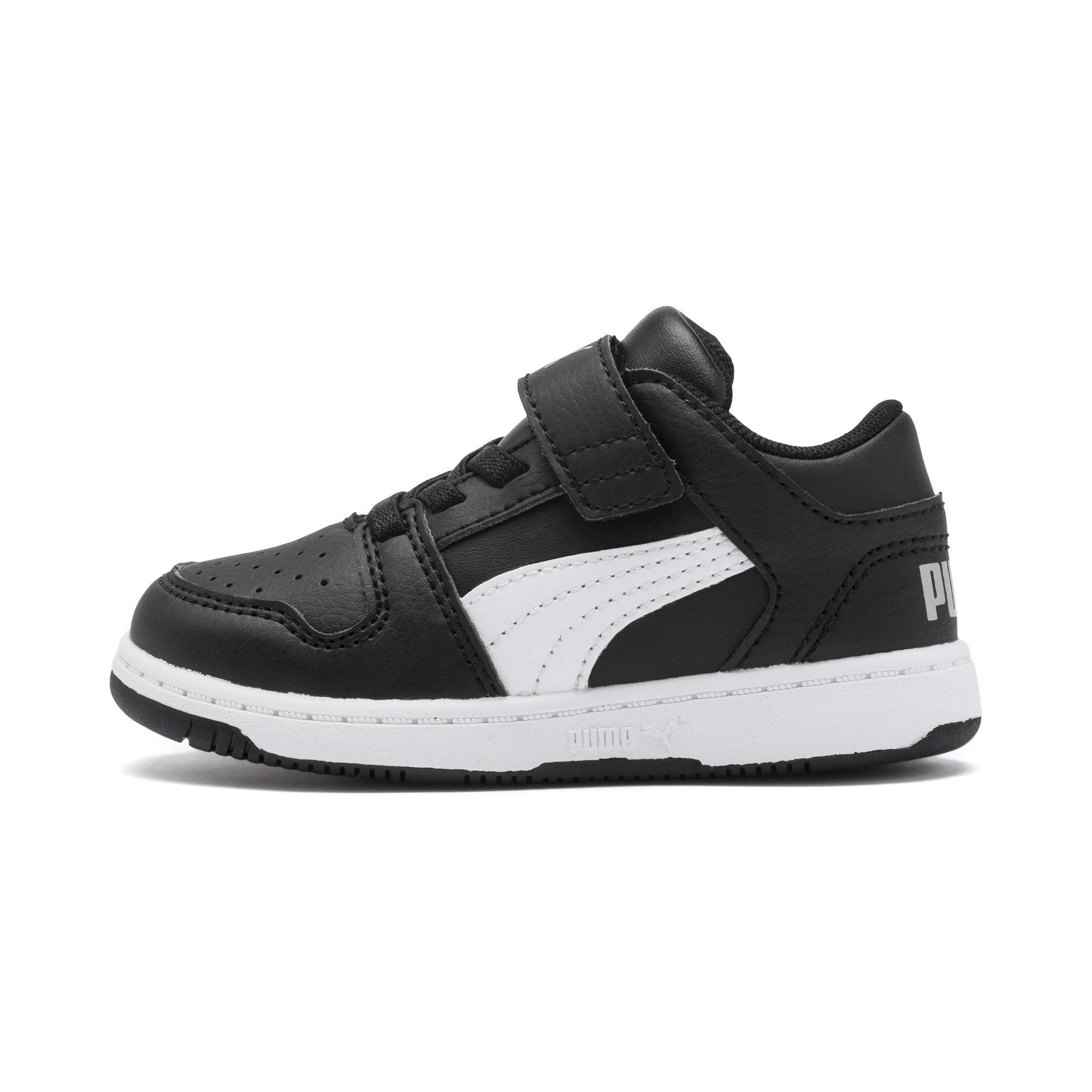 PUMA Unisex Kids Rebound Layup Hook & Loop Sneakers - Lightweight Athletic Shoes for Basketball, Running & School Activities