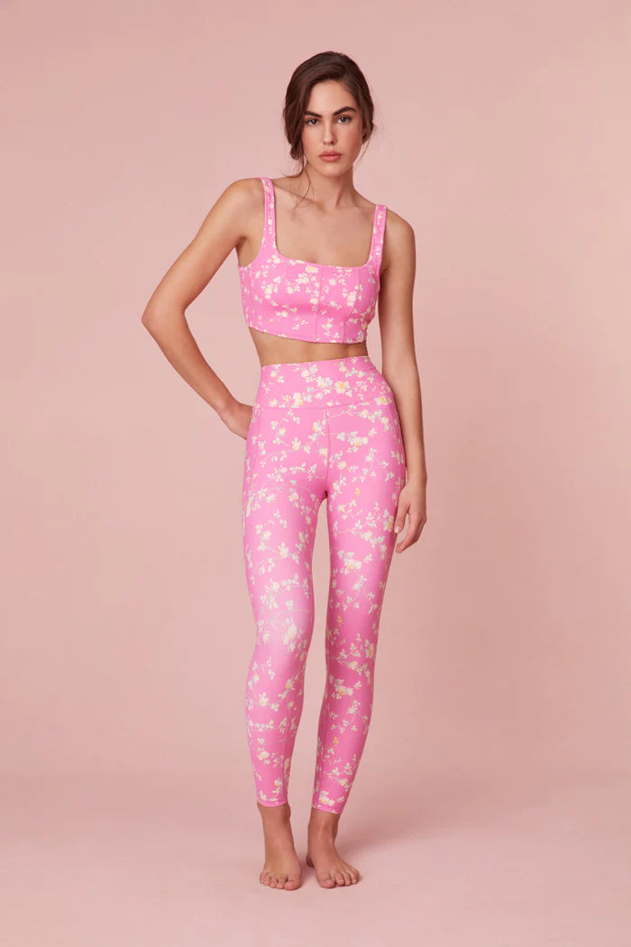 LoveShackFancy Women's Adara Sports Bra - Bubble Sunshine Pink | Workout & Yoga Support Bra | Gym, Running & Activewear Essentials