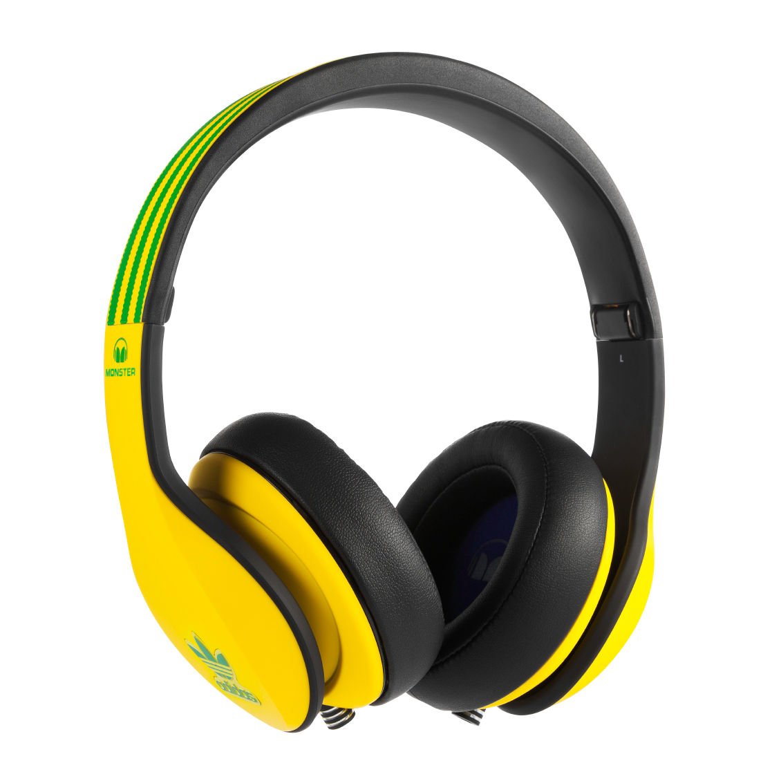 Adidas Limited Edition Monster Over-Ear Headphones with Apple ControlTalk - Wireless Bluetooth Headset with Built-in Mic & Music Controls (Yellow/Green/Black) for Gaming, Workouts & Travel