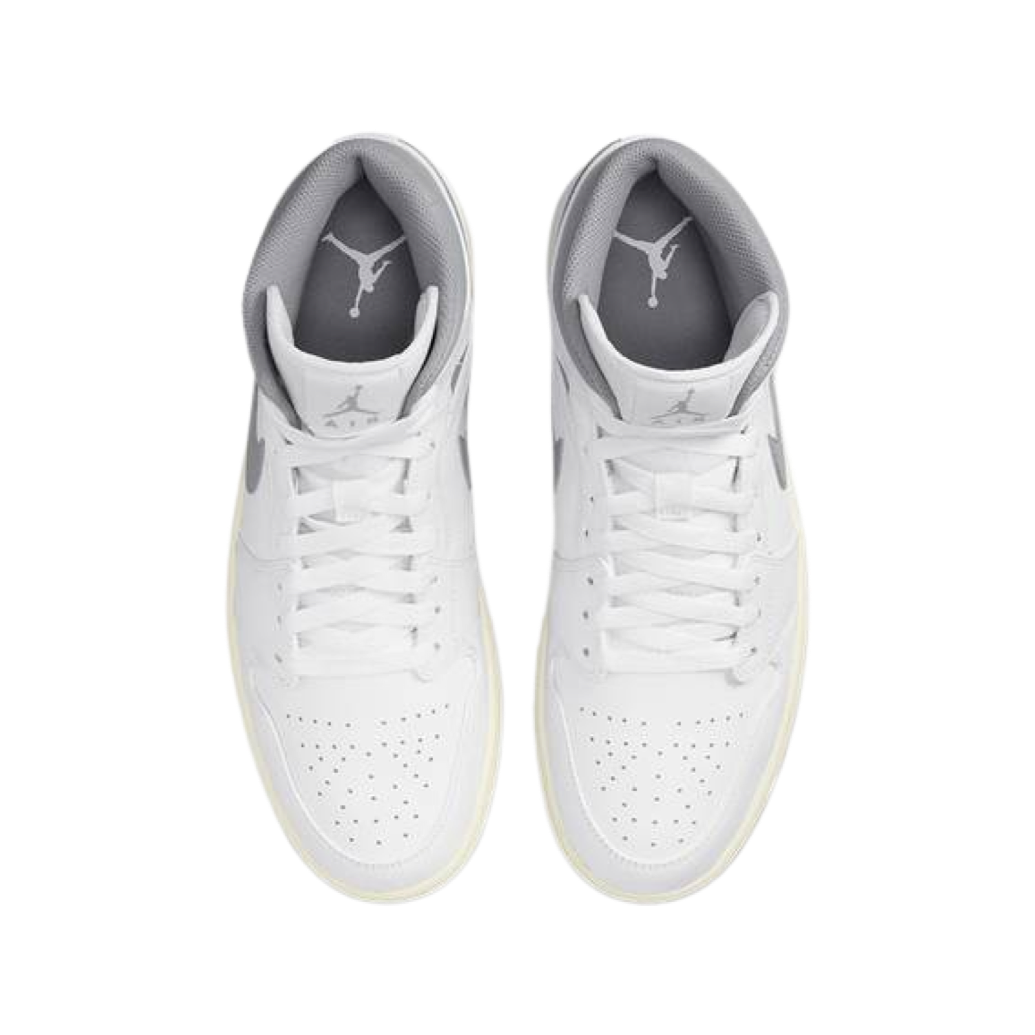 Air Jordan 1 Mid Sneakers - White Stealth Basketball Shoes for Men | Comfortable Athletic Shoes for Running, Gym & Streetwear Fashion