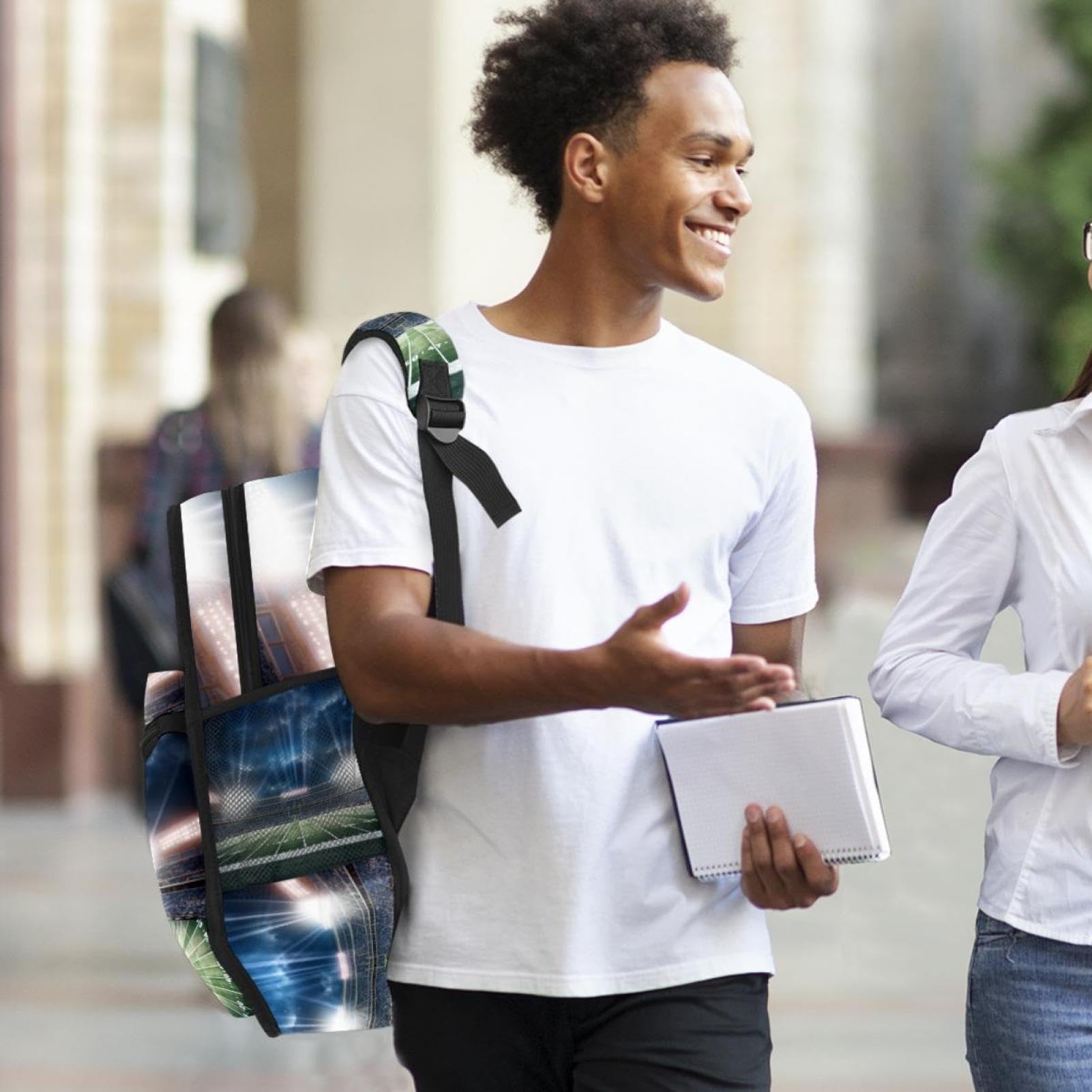 Stylish Travel Backpack for Women & Men - Durable College Backpack for School, Work & Sports - Perfect for American Football & Soccer Stadium Outings