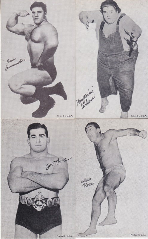 1965 Exhibit Supply Co. Popular Wrestlers Trading Card Set (W469) - 16 Cards Near Mint Condition - Vintage Collectible Wrestling Memorabilia - 2017 Value $150 - Perfect for Sports Collectors & Wrestling Fans Display