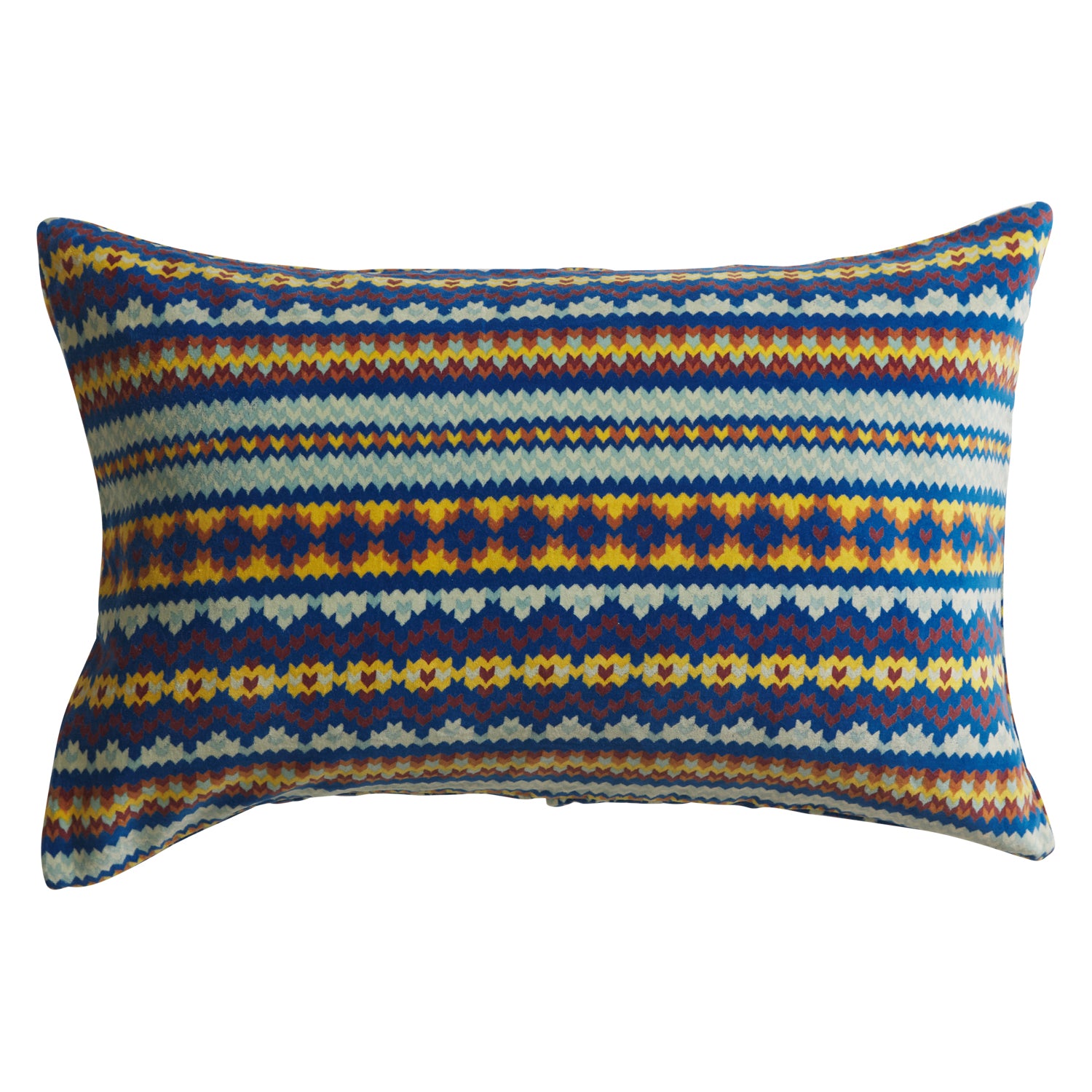 Arlette Velvet Printed Pillowcase - Soft Luxury Pillow Cover for Bedroom Decor | Capri Blue Design | Perfect for Sofa, Bed & Home Styling