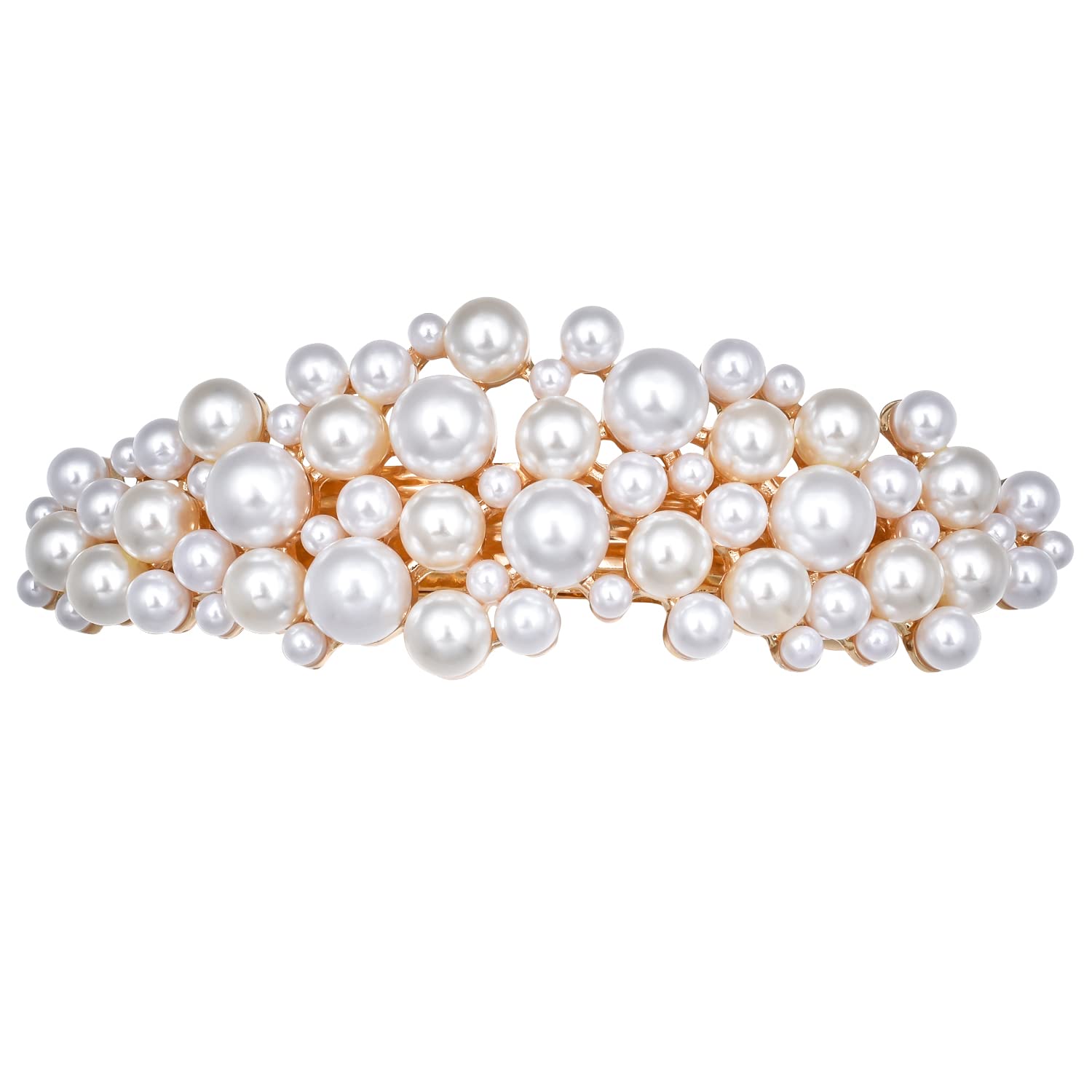 Vintage Pearl Hair Barrettes for Women - Elegant French Hair Clips, Wedding Hair Pins for Bride & Bridesmaids, Girls Hair Accessories | Perfect for Weddings, Proms & Special Occasions
