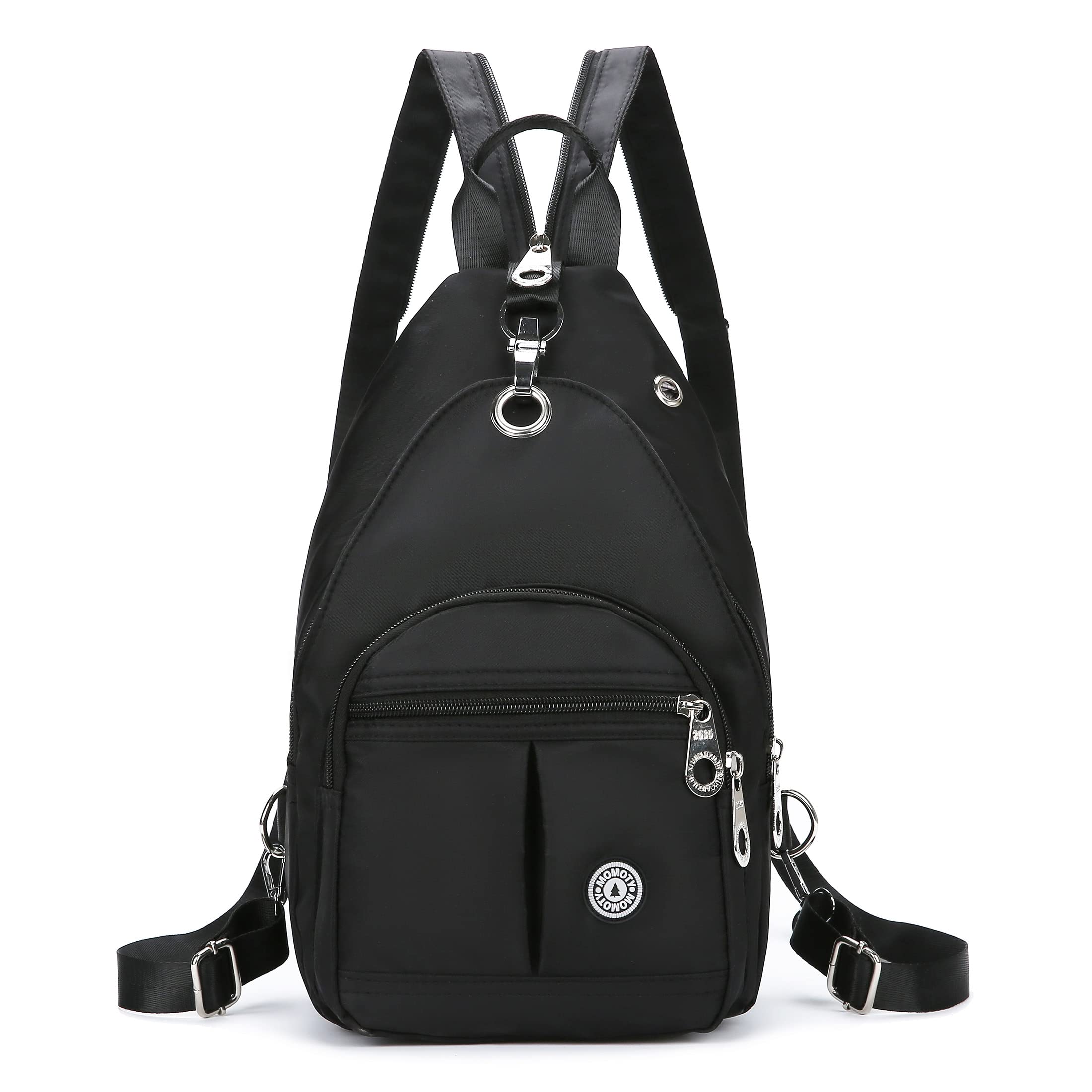 Lightweight Small Crossbody Sling Backpack - Casual Daypack for Travel, Hiking & Everyday Use - Black