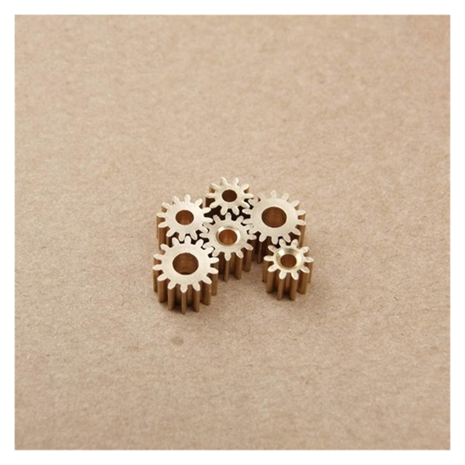 ZGF-BR 91A Brass Gear 0.97mm Bore for 1mm Shaft (10Pcs) - 9 Teeth Motor Shaft Gear Modulus 0.4 - Perfect for RC Cars, Robotics, and DIY Projects