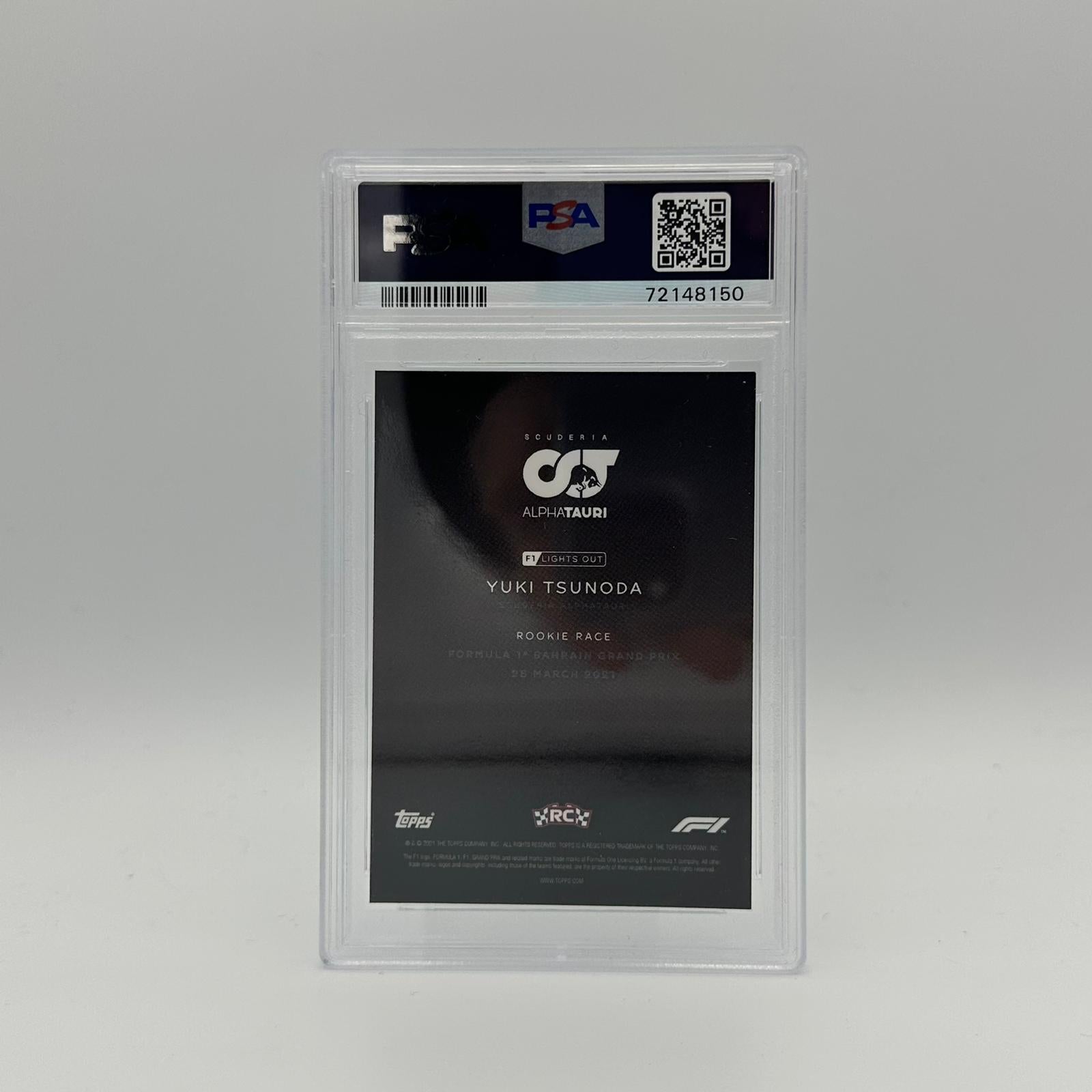 PSA 9 Graded 74/99 Yuki Tsunoda Rookie Race Blue Parallel - Rare F1 Racing Card for Collectors & Investors | Perfect for Sports Memorabilia Displays & Trading Card Collections