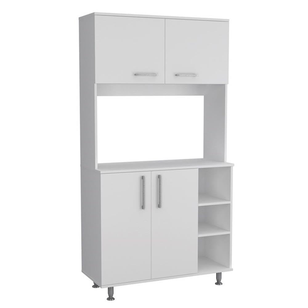TUHOME 95 Pantry Kit - White Engineered Wood Storage Cabinet for Kitchen, Pantry & Laundry Room Organization