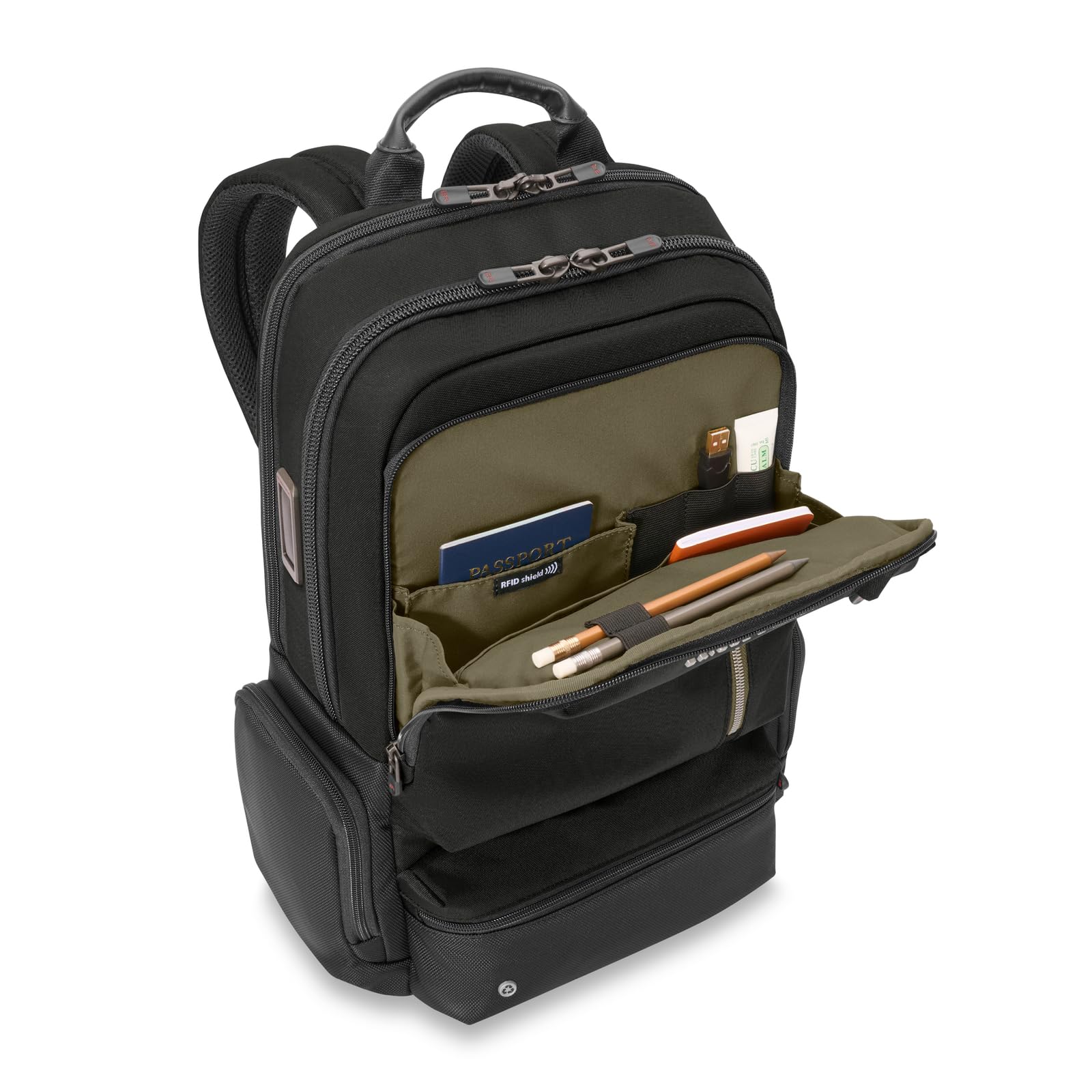 Briggs & Riley HTA Large Cargo Backpack - Durable Black Travel Backpack for Business & Commuting - Perfect for Laptops, Work Essentials & Weekend Getaways