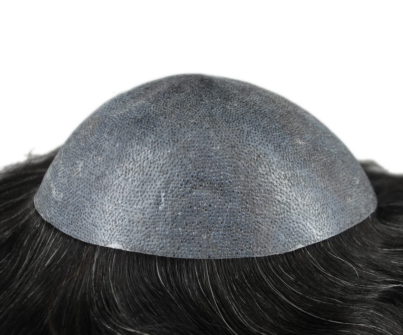Natural Black Toupee for Men with 20% Grey Hair - PU Skin Hair System & Hair Patch for Thinning Hair - Perfect for Daily Wear, Parties & Special Occasions