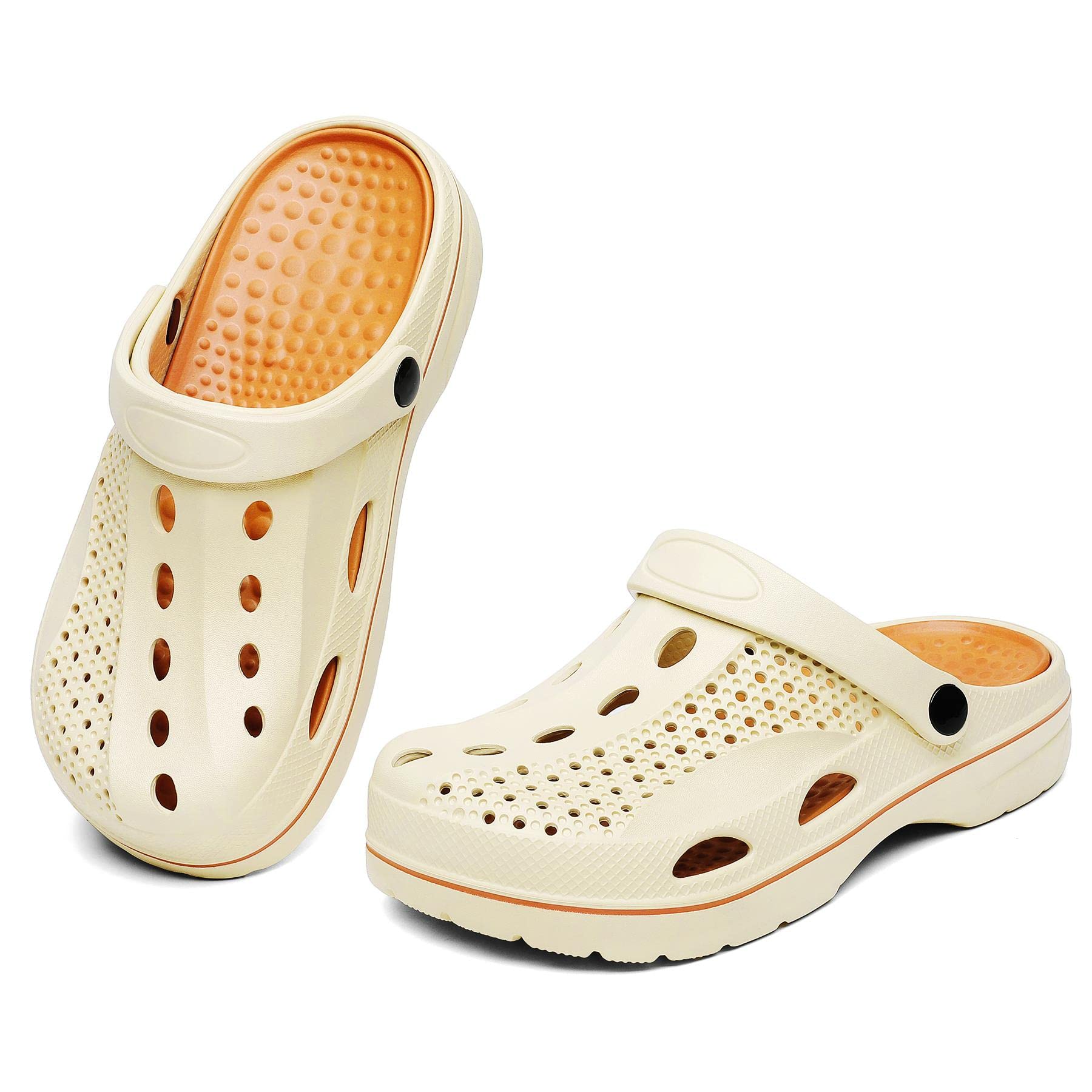 **SOSOWHLTE Arch Support Clogs for Men & Women – Slip-On Garden Shoes with Removable Cushion Insole – Comfortable Outdoor Beach Slippers for Walking, Gardening & Relaxation**