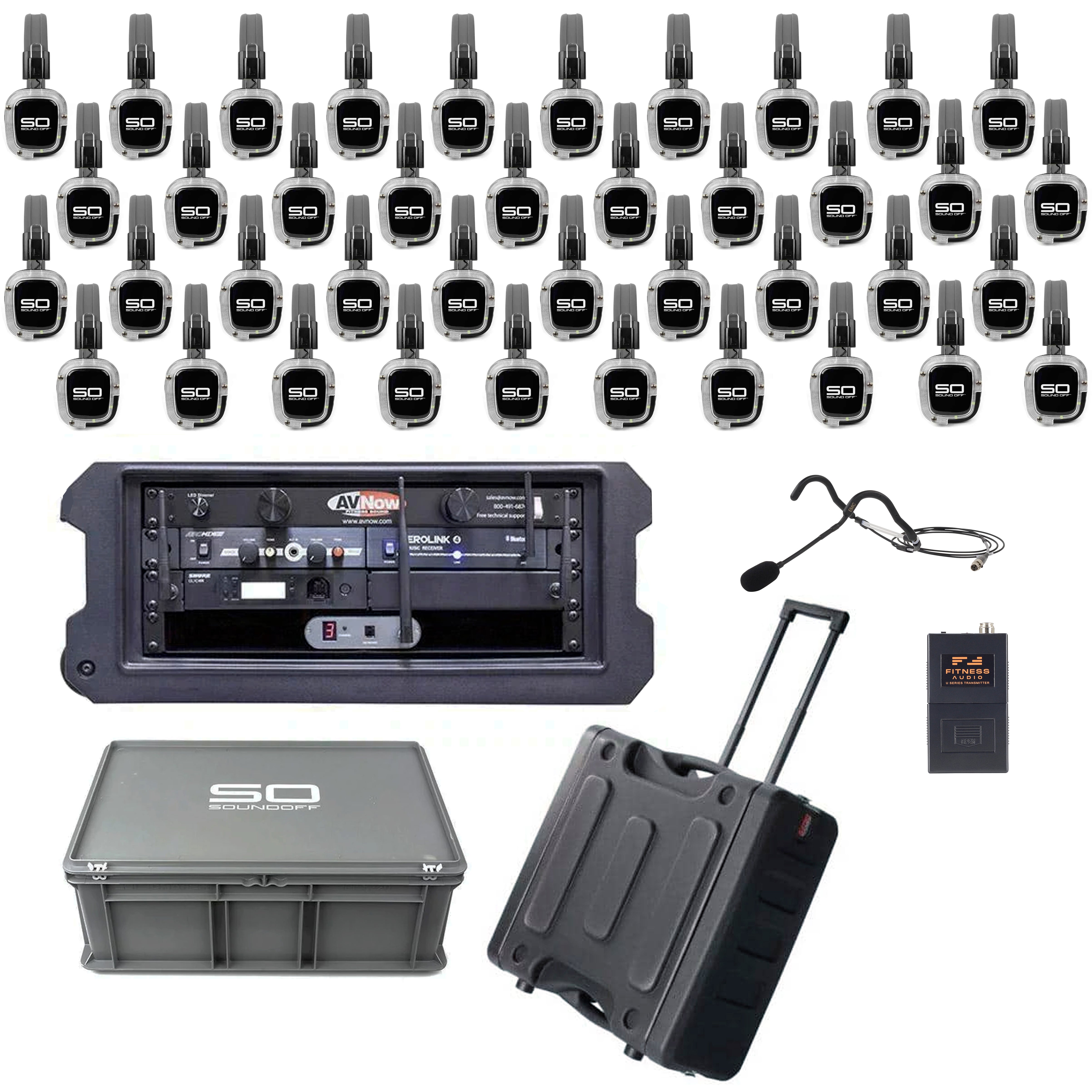 Sound Off Group Exercise System - Wireless Headphones for Fitness Classes & Workouts - Perfect for Gyms, Yoga, and Group Training Sessions