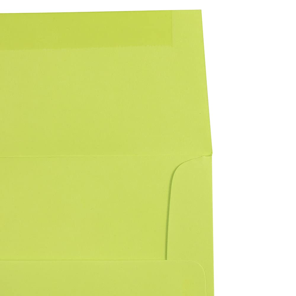 JAM PAPER A2 Colored Envelopes - 4 3/8 x 5 3/4 - Lime Green - 500/Box for Wedding Invitations