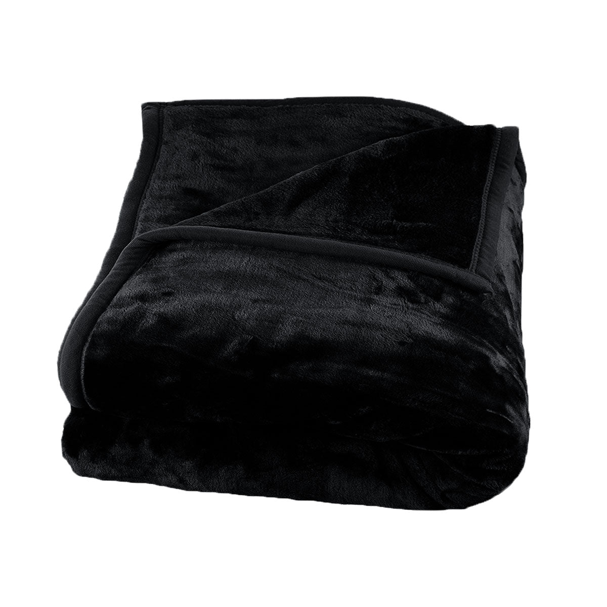 Premium 1000GSM 2-Ply Mink Blanket - Ultra Soft & Luxurious Black Throw Blanket 200x240cm (79x94 inches) for Bed, Sofa, and Cozy Winter Nights