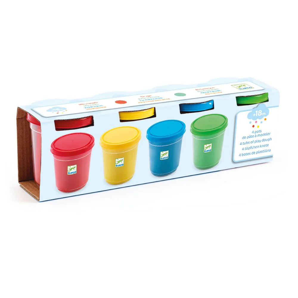 4 Pack of Play Dough - Primary Colors (Red, Blue, Yellow, Green) for Kids Arts & Crafts, Sensory Play, and Early Learning Activities