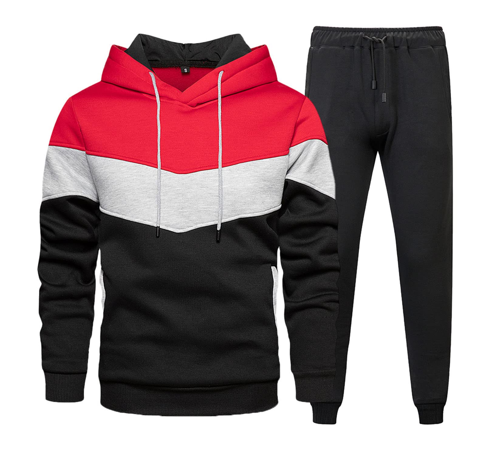 Men's Athletic Jogging Suits - Breathable Running Tracksuit Set with Stylish Patchwork Design | Perfect for Gym, Workout & Casual Wear