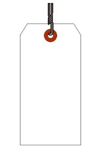 Heavy Duty Shipping Tags - White #5 Size, Box of 1000 Wired Tags for Logistics, Inventory & Warehouse Organization | Perfect for Shipping Labels, Package Tracking & Inventory Management