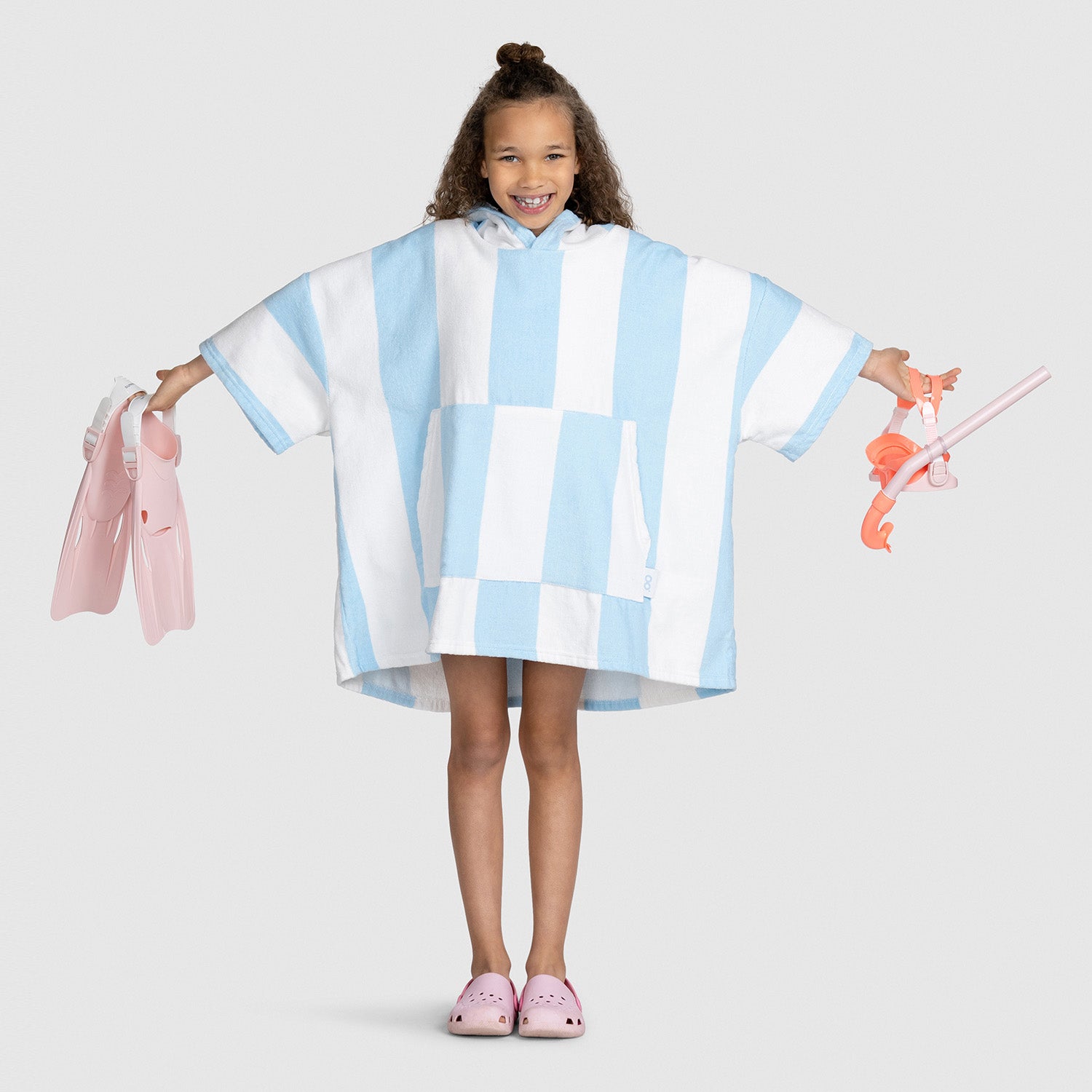 Blue Stripe Kids Beach Oodie - Soft & Cozy Hooded Blanket for Boys & Girls - Perfect for Beach, Camping, and Lounging at Home