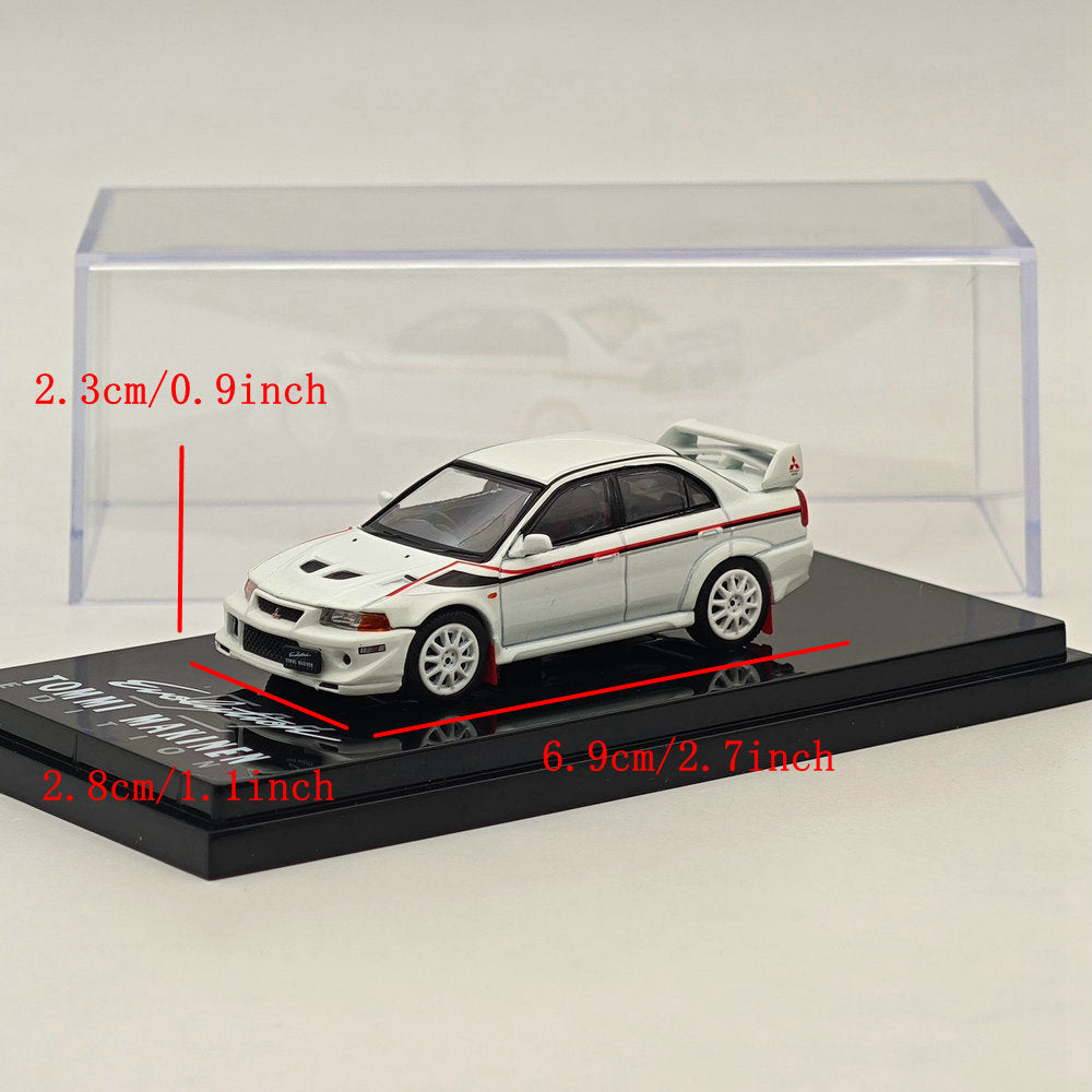 1/64 Scale Mitsubishi Lancer GSR Evolution VI Diecast Model Car - White HJ642033CW | Collectible Hobby Japan Miniature for Car Enthusiasts & Display Showcase