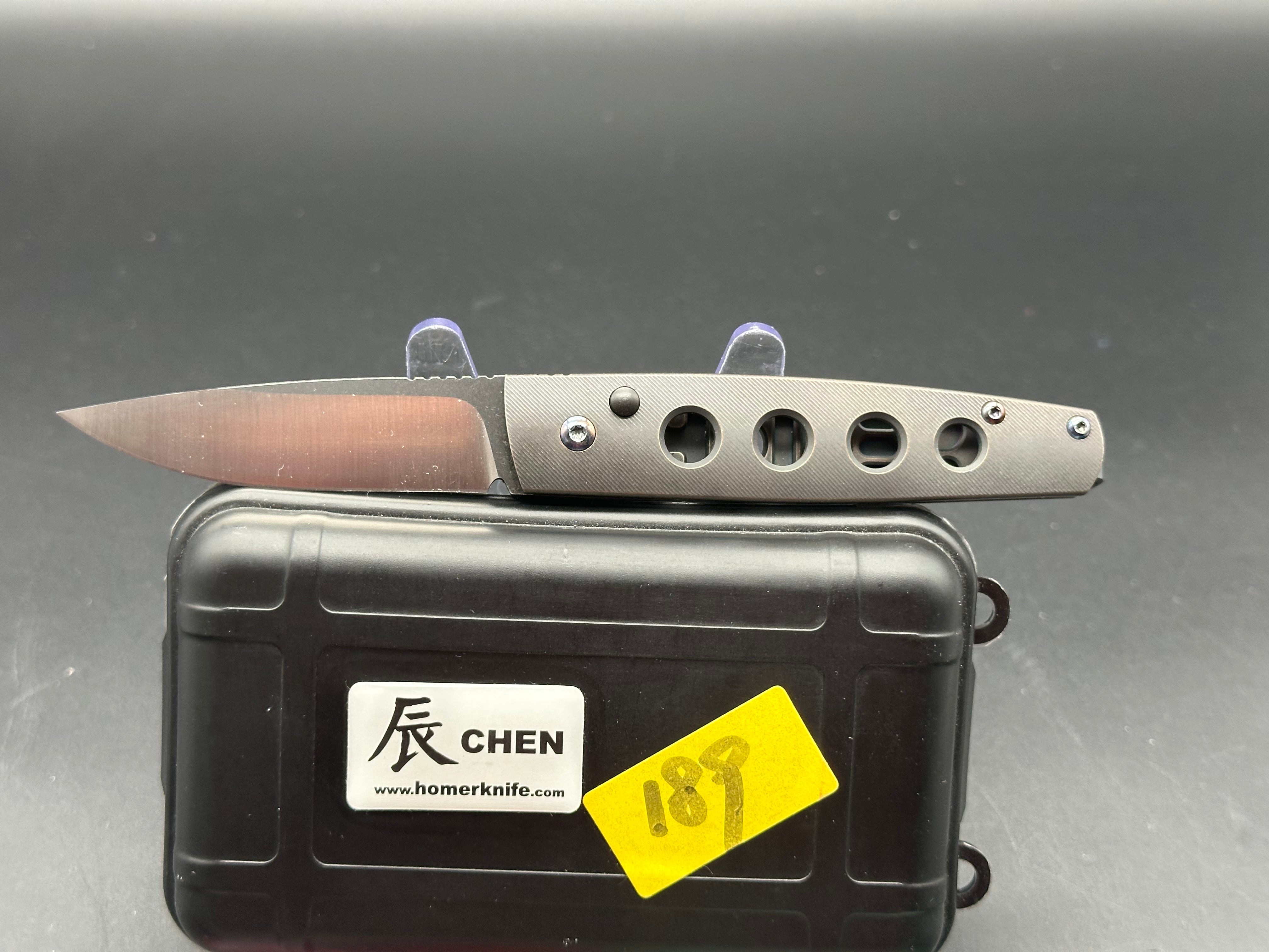 Premium Homer Zhu Chen Automatic Knife #189 - Tactical Folding Pocket Knife for Outdoor, Camping, and Everyday Carry (EDC)