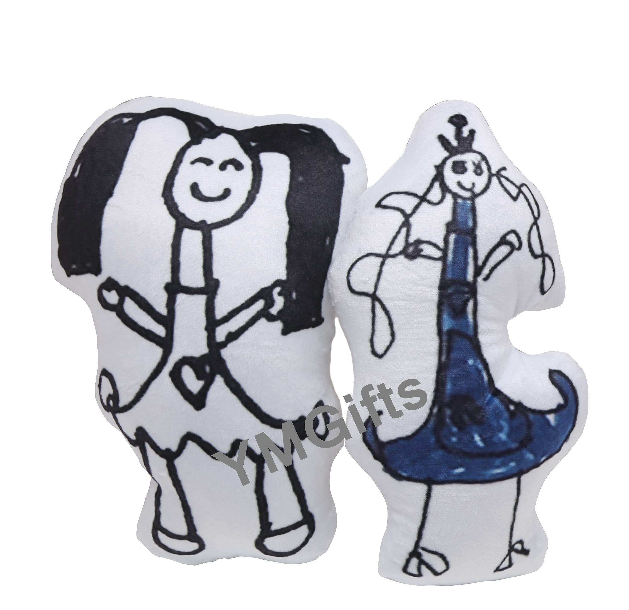 Custom Kids Drawing Plush Pillow - Turn Your Child's Art into a 8 Inch Personalized Plushie Gift for Parents | Unique Birthday, Christmas & Keepsake Present for Mom and Dad