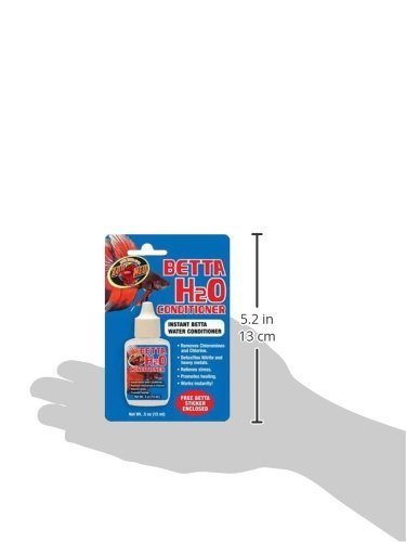 Zoo Med Betta H2O Water Conditioner .5oz (3 Pack) - Betta Fish Water Treatment for Healthy Aquarium, Removes Chlorine & Heavy Metals - Perfect for Small Fish Tanks & Bowl Maintenance