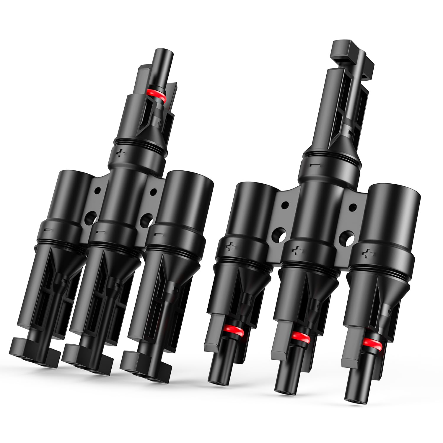 RICH SOLAR Solar Panel T Branch Connectors MMMF+FFFM for Parallel Connection - High Efficiency Solar Panel Wiring Kit for RV, Boat, Off-Grid Systems