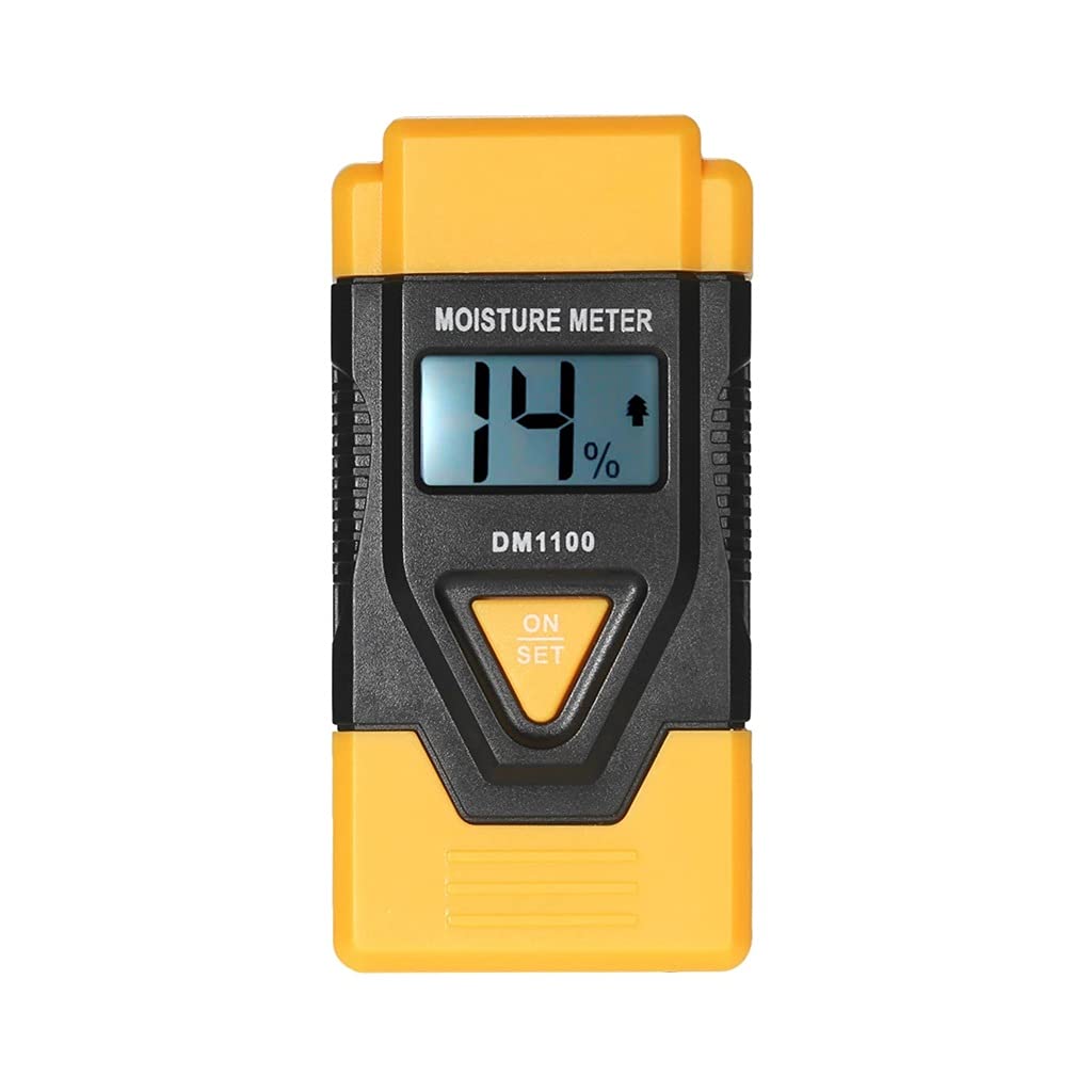 SLATIOM 3-in-1 Digital Wood Moisture Meter - Concrete & Sawn Timber Humidity Tester with Thermometer - Portable Moisture Detector for Woodworking, Flooring, and Construction Projects