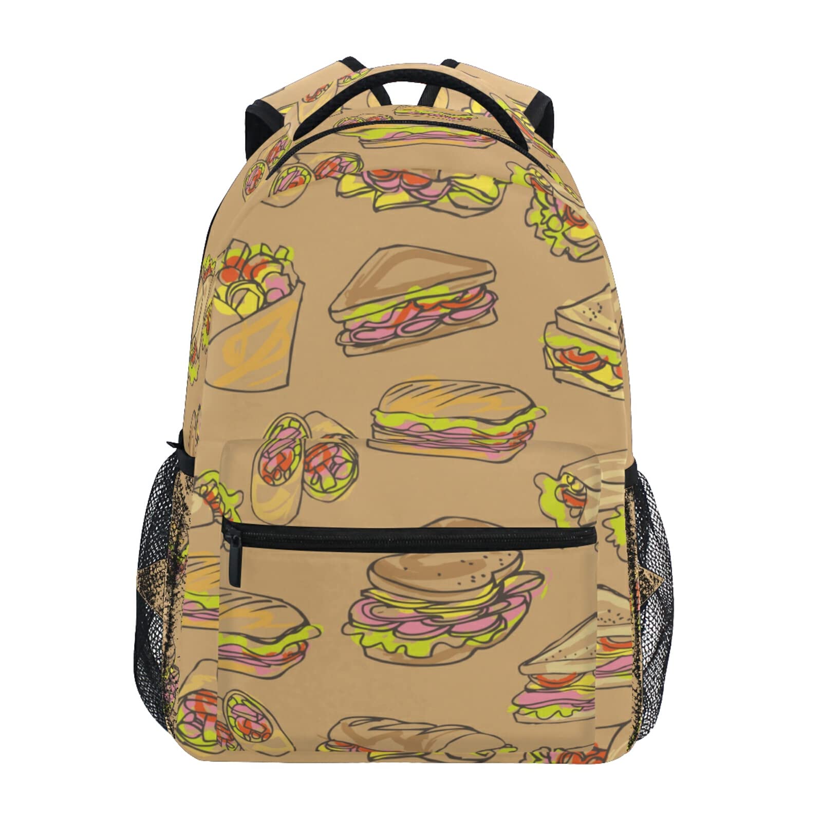 Kids Hamburger Backpack for Boys & Girls Ages 5-9 - Cute School Bookbag for Elementary Students | Perfect for School, Picnics & Travel