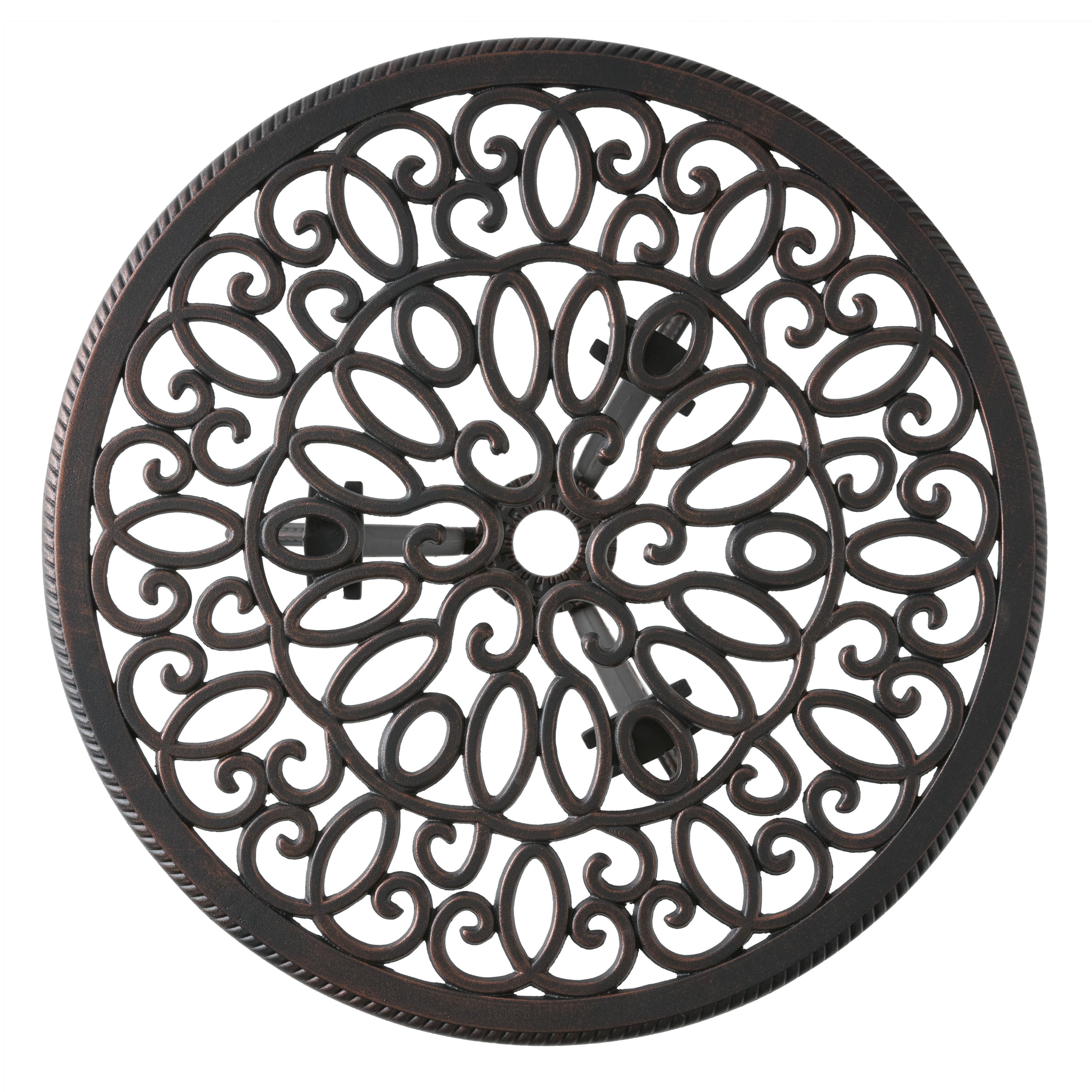 Charleston 3-Piece Cast Iron Bistro Set - Outdoor Patio Dining Furniture for Garden, Balcony & Backyard