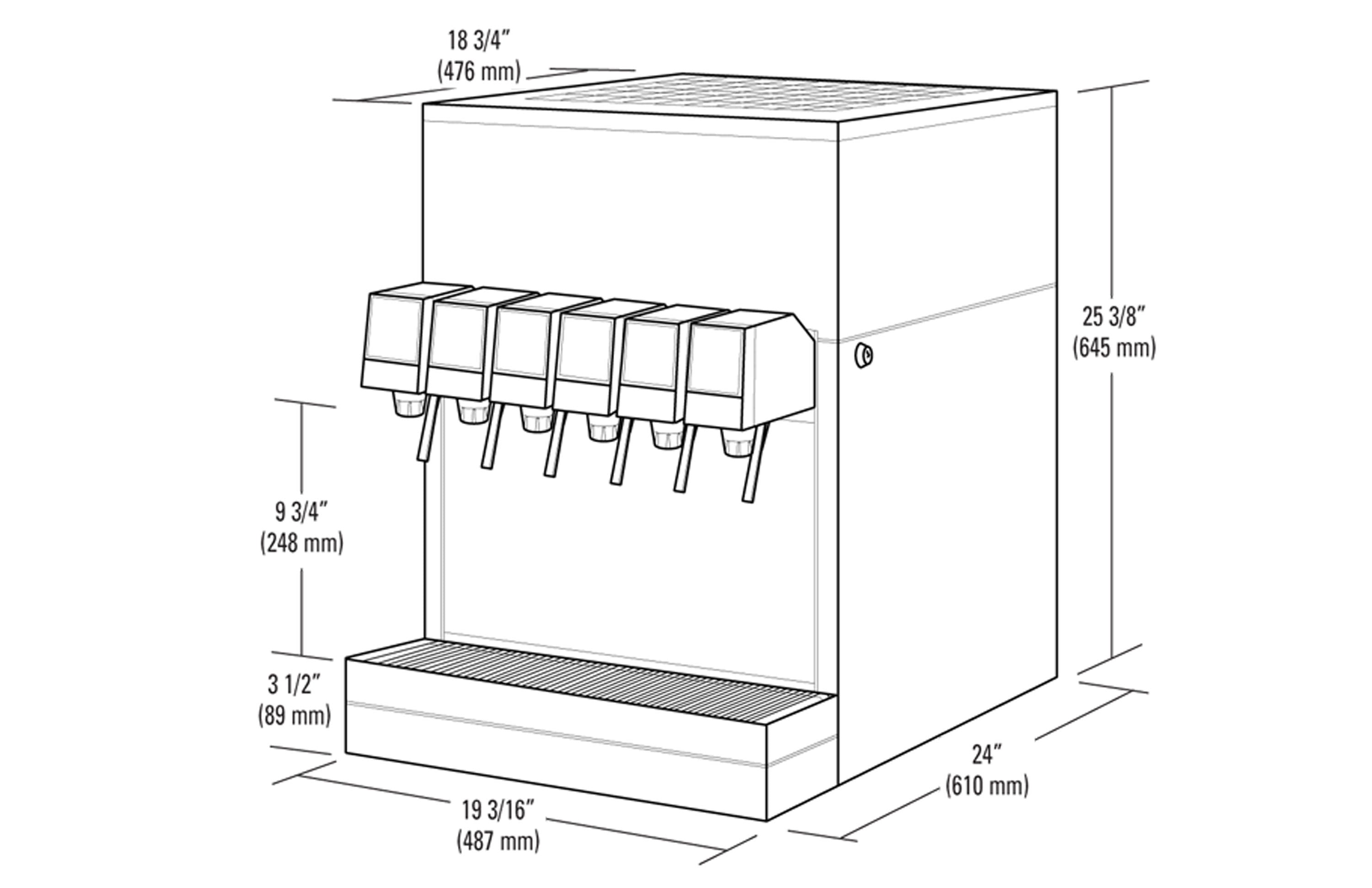Lancer Counter Electric High Performance 6-Valve Model 1500 Beverage Dispenser - Fast Free Shipping | Ideal for Restaurants, Cafes, and Catering Events
