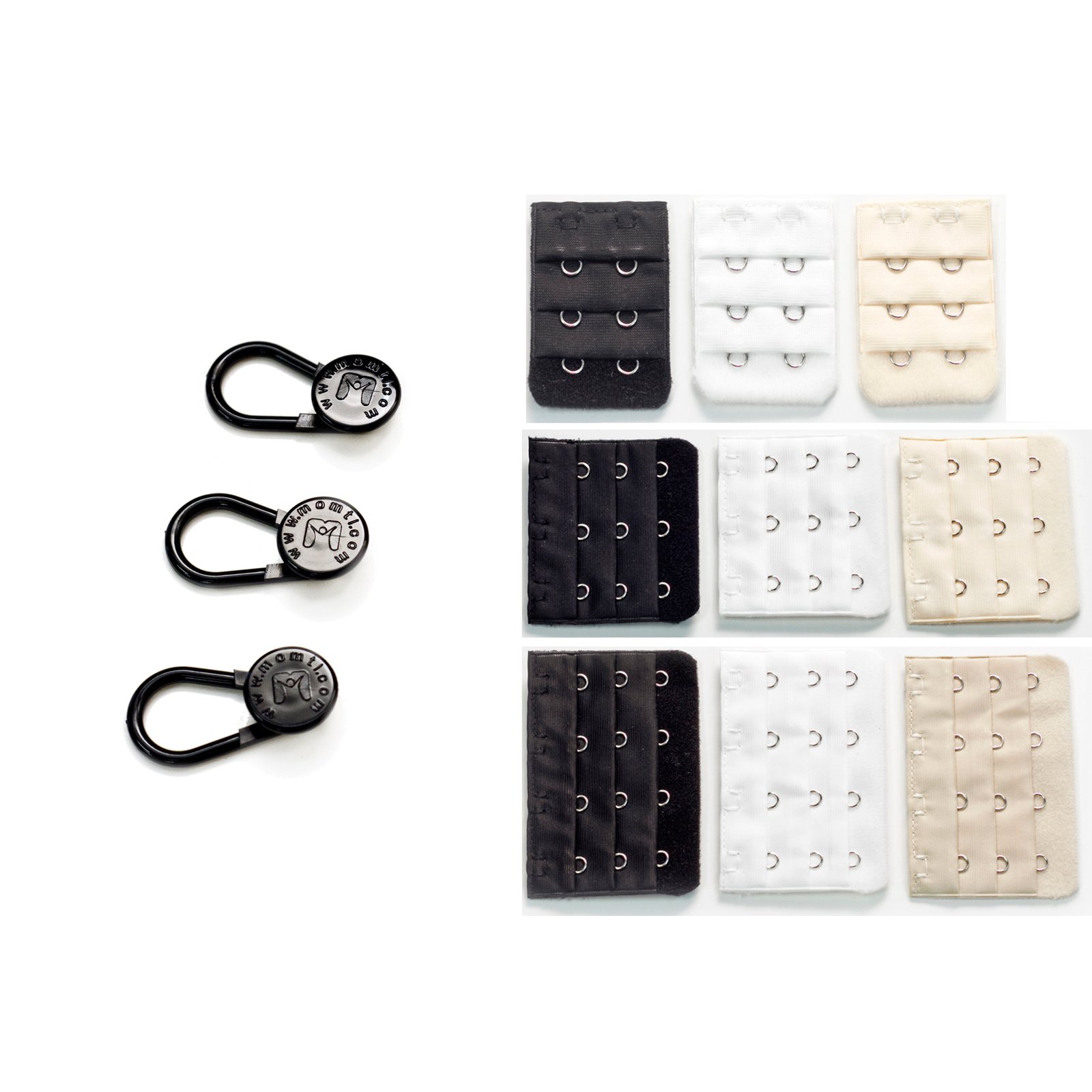 Button Pant & Bra Extender Set - 12-Pack Clothing Size Extenders for Comfort & Fit | Perfect for Maternity, Weight Fluctuations & Layering