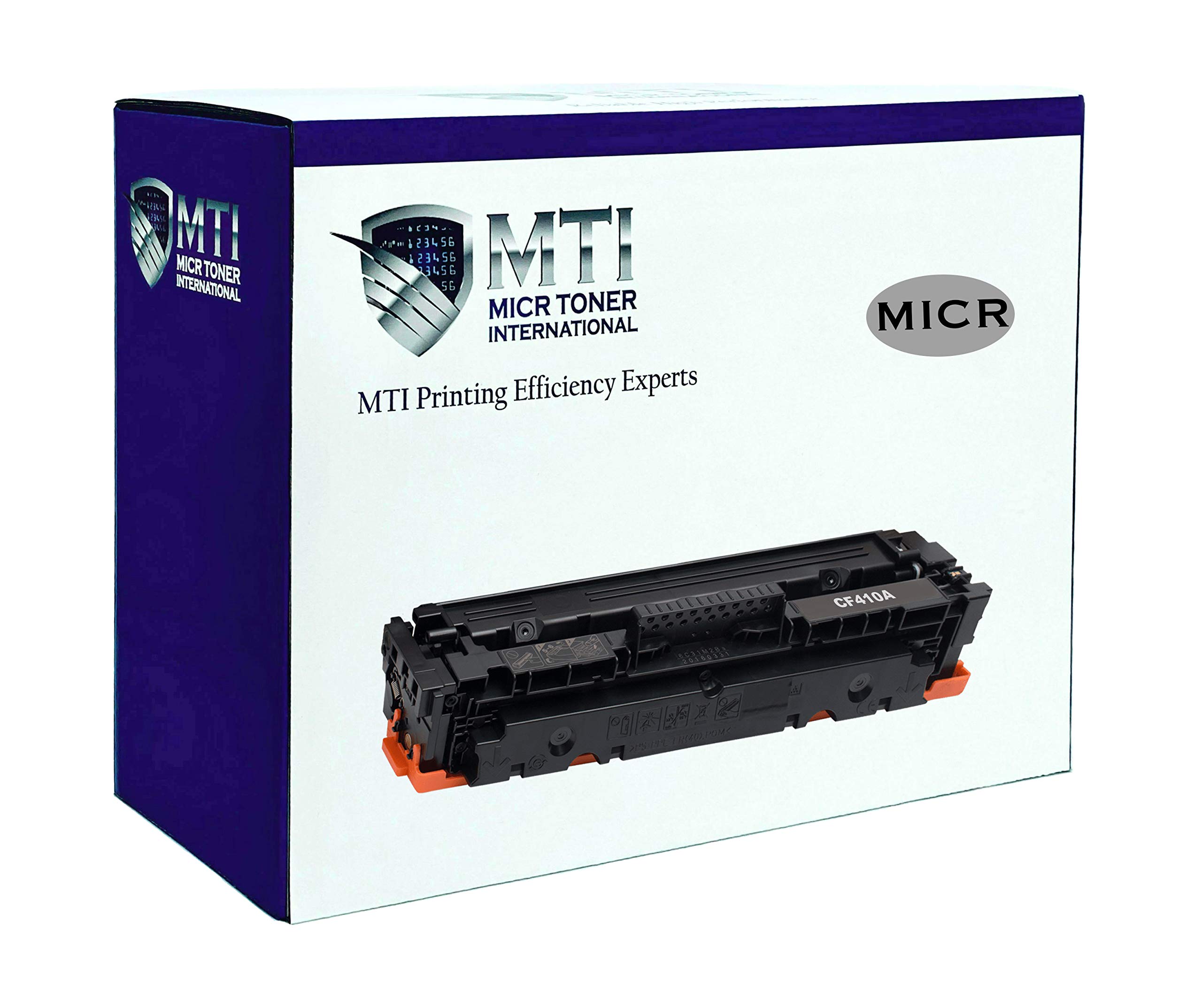 MTI 410A MICR Compatible Magnetic Ink Replacement for HP CF410A | Works with HP Color Pro MFP M477 Series & M452 Series Laser Printers | Check Printing Cartridge for Business & Banking Documents | Secure Check Printing Solution for Offices & Financial Institutions