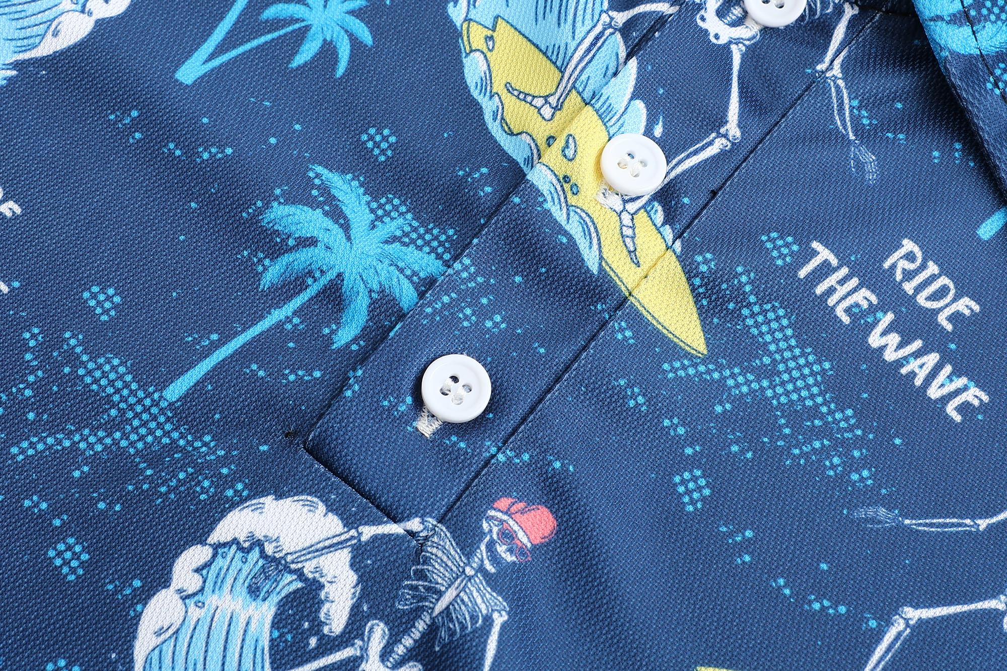 Men's Dry Fit Golf Shirts - Moisture Wicking Short Sleeve Polo Shirt with Funny Designs for Golf & Casual Wear